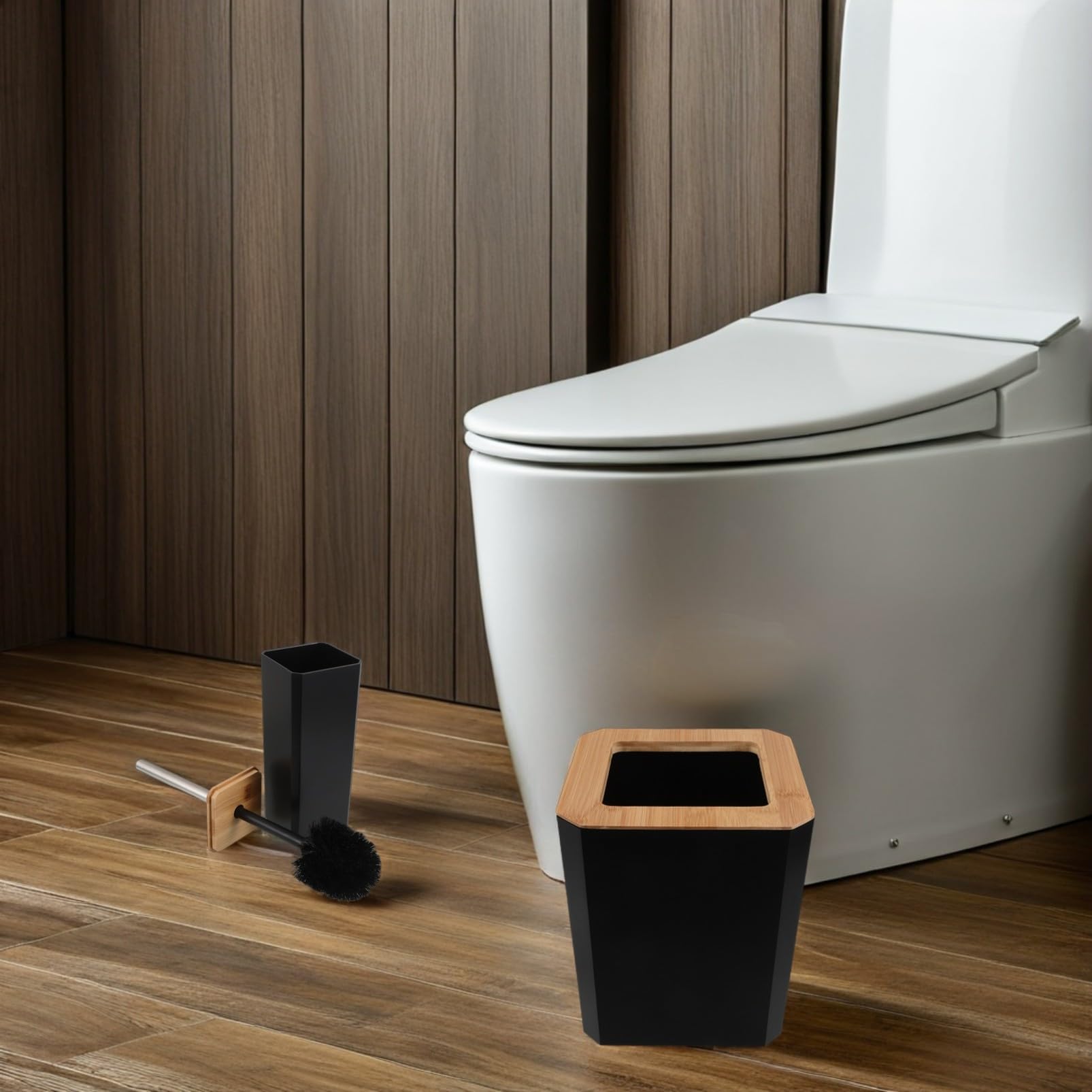 Garneck Baño Dispensador de Jabón y Soporte para Cepillo de Dientes Bandeja de Jabón y Vaso para Baños de Casa Hotel Juego de Accesorios