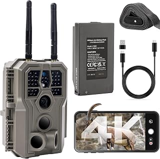 GardePro E8 2.0 Pro 4K Wildkamera WLAN mit 7800mAh Akku, 50 Meter lokale WLAN-Reichweite, 64MP Wildkamera mit Handyübertragung App, Wildtierkamera mit Bewegungsmelder Nachtsicht, IP66
