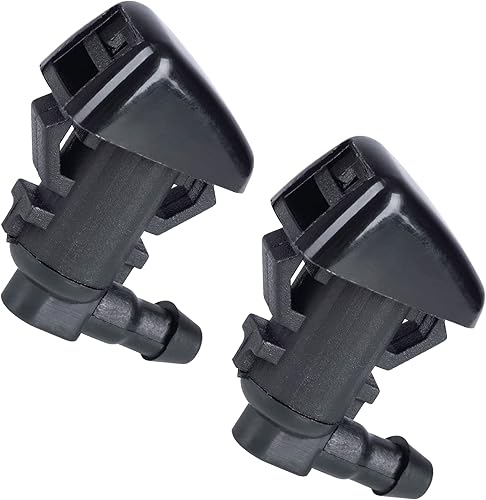 BlueStars - Paquete de 2 boquillas para limpiaparabrisas ultra duraderas, ajuste exacto para 2008-2012 Liberty, 2006-2010 Commander, Dodge Nitro