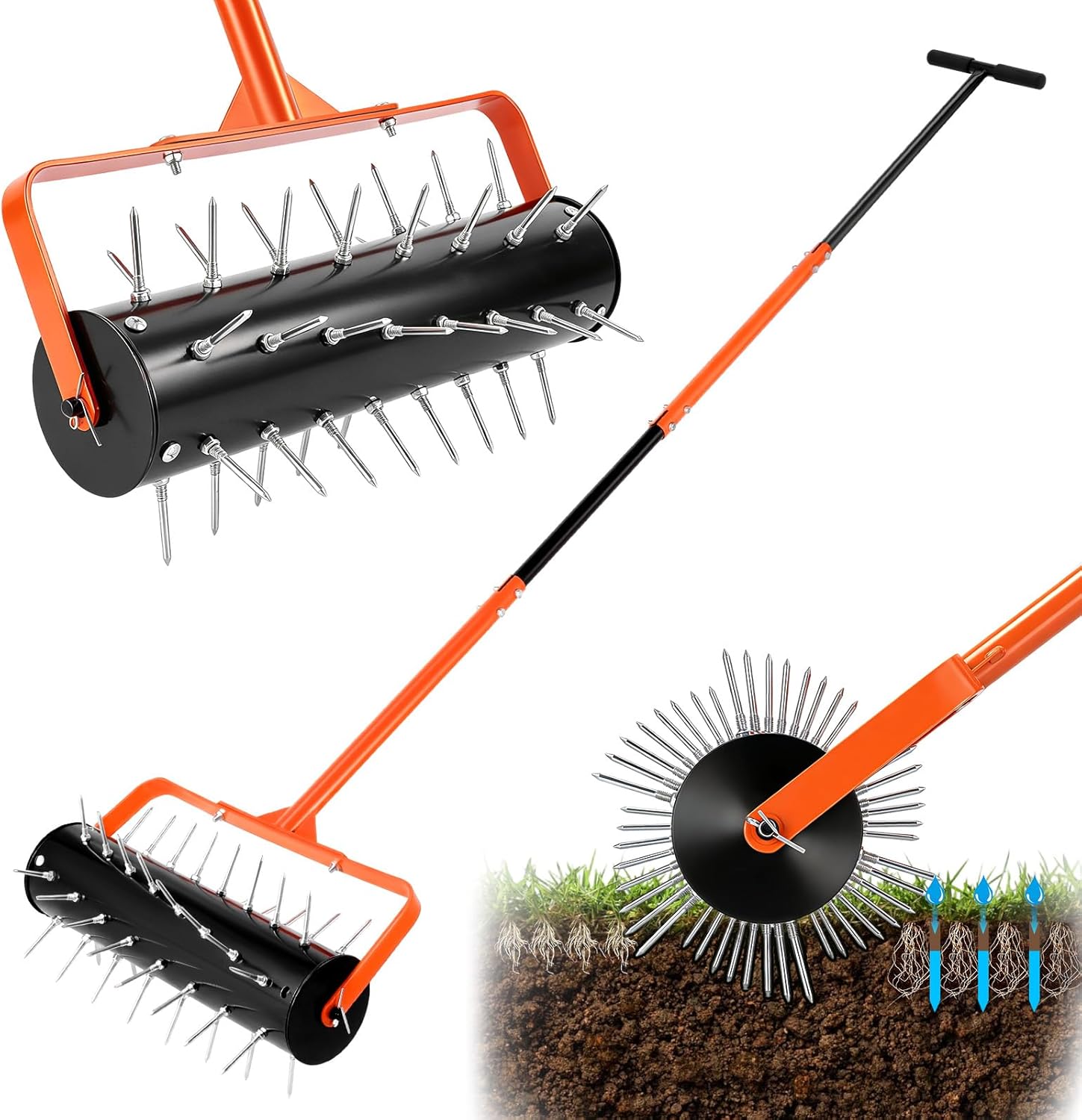 Hotqueen 15" Rolling Lawn Aerator Review: Durable Manual Spike Roller for Healthier American Yards