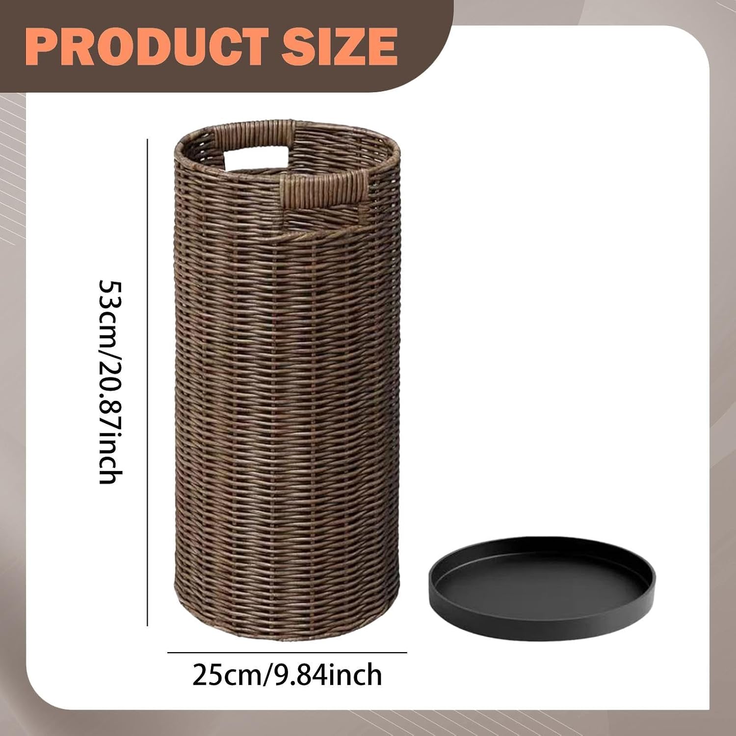 Umbrella Stand with Drip Tray Floor Standing Rack for Cafe
