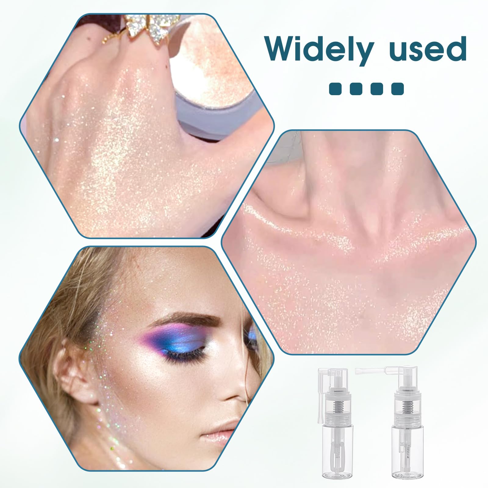 Briartw 2 Stks Glitter Duster Sproeier Craft Glitter Spray Fles Lege 35 ml Flessen voor Craft Scrapbooking Kaarten Maken Cadeaubonnen Multifunctionele Lege Spray Fles