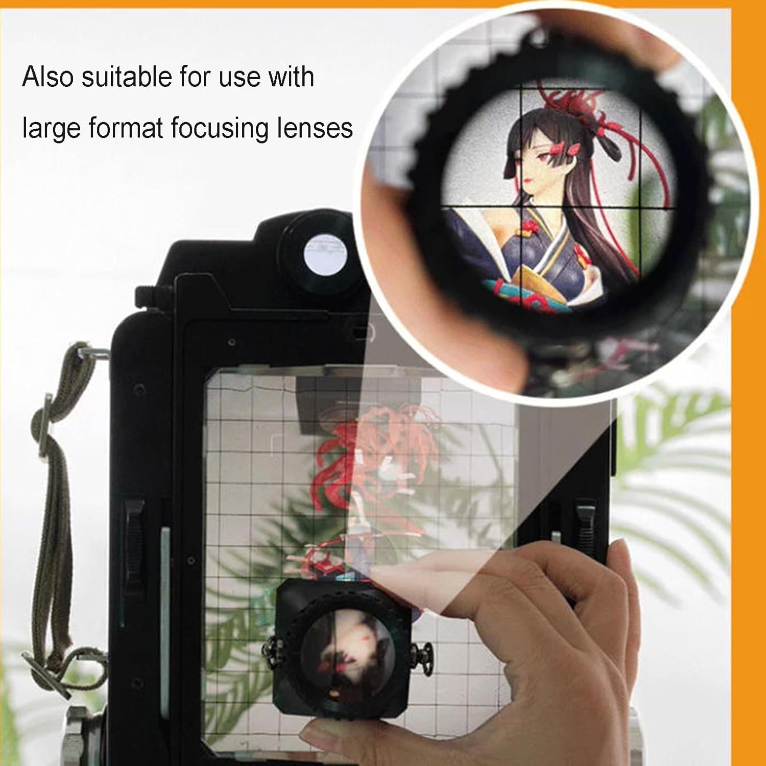 Lupa De Enfoque para Película De 135 Mm, Lupa Profesional De 5 Aumentos para Fotografía, con Lentes Ópticas Acromáticas, Lupa De Cristal, para Inspección De Negativos, Diapositivas Y