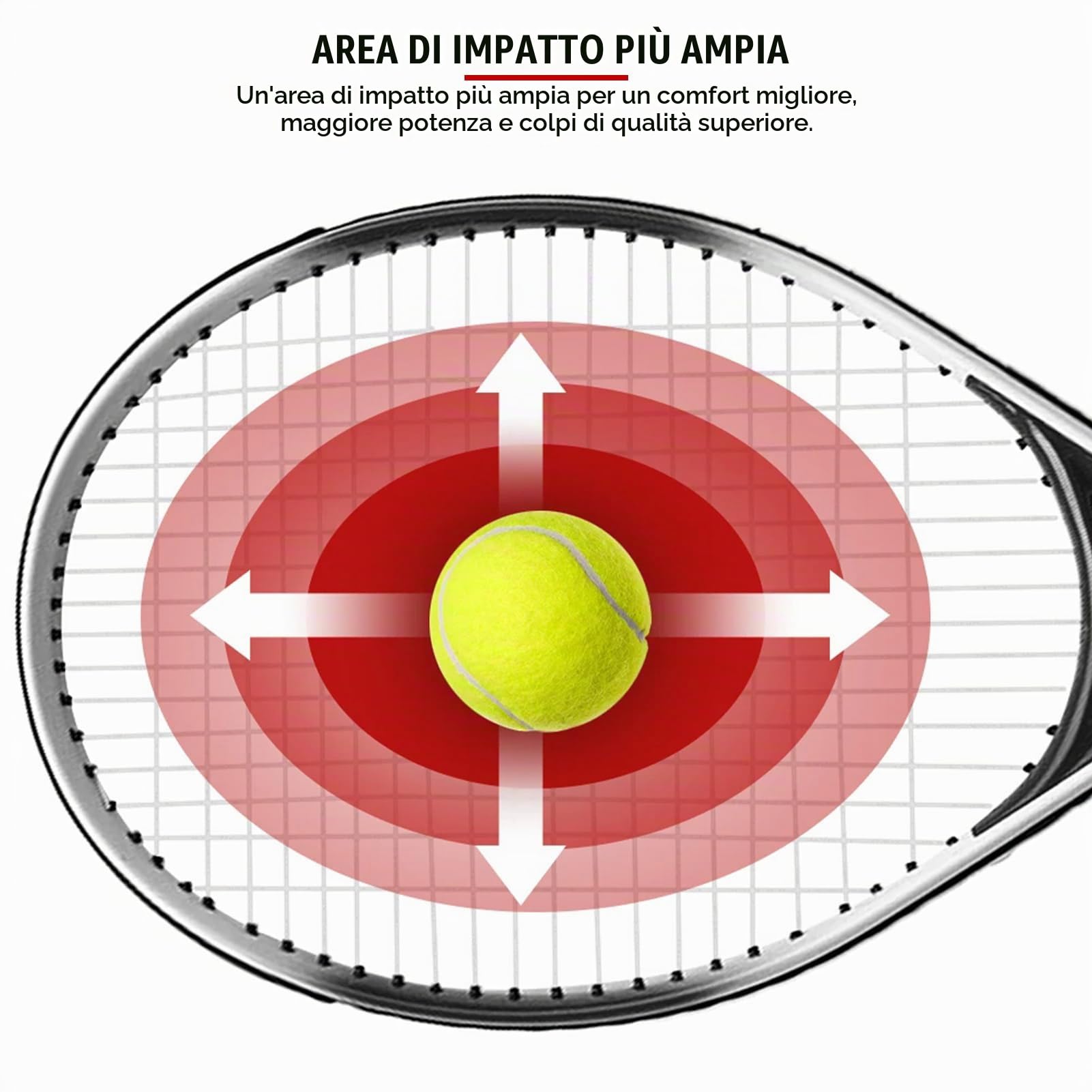 Racchetta da Tennis Per Principianti da 27 Pollici Per Adulti - Set di Racchette Singole Per Adulti Leggere Per Donne E Uomini con Borsa Per Il Trasporto