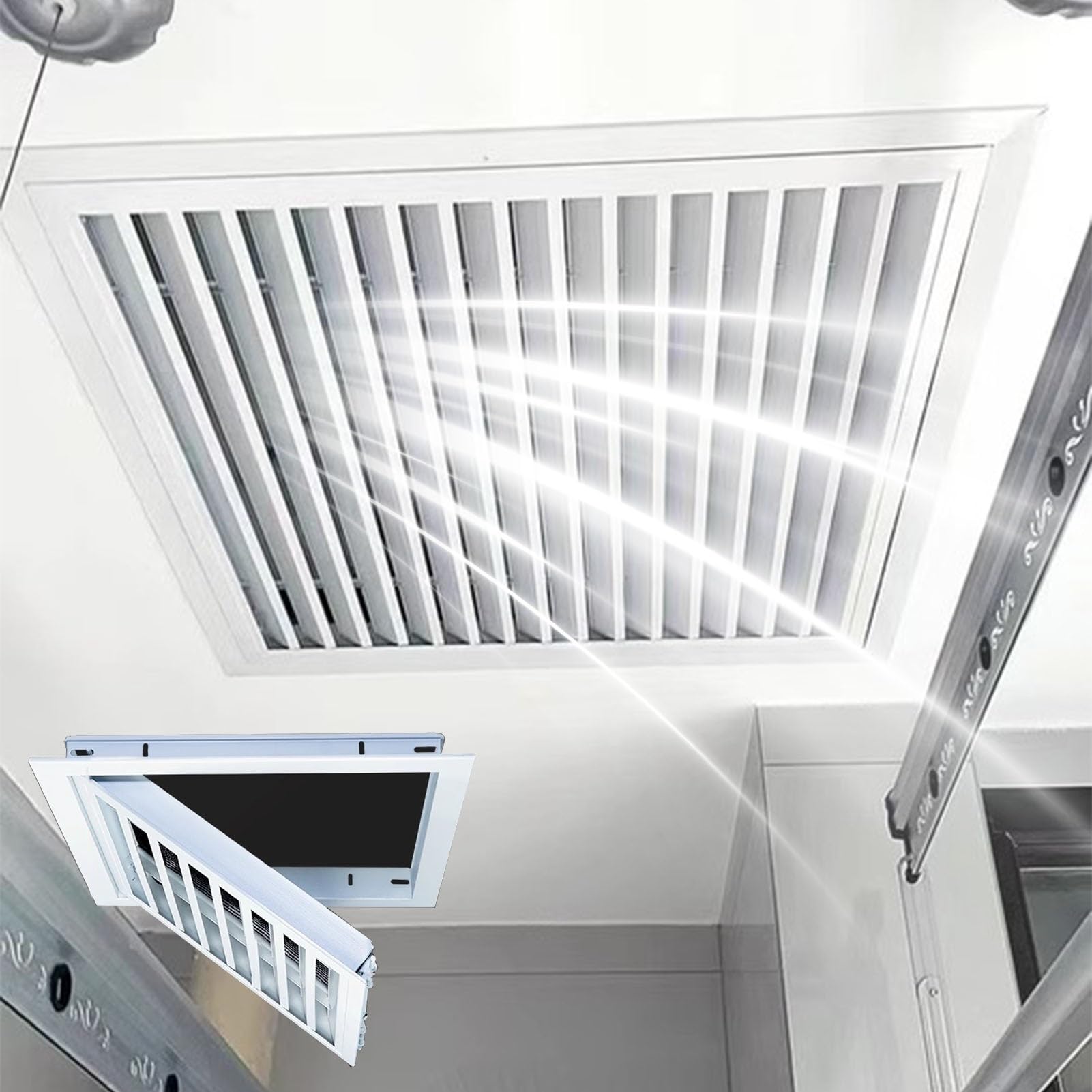 Trampilla Pladur 41x61cm de revisión con rejilla de ventilación hvac