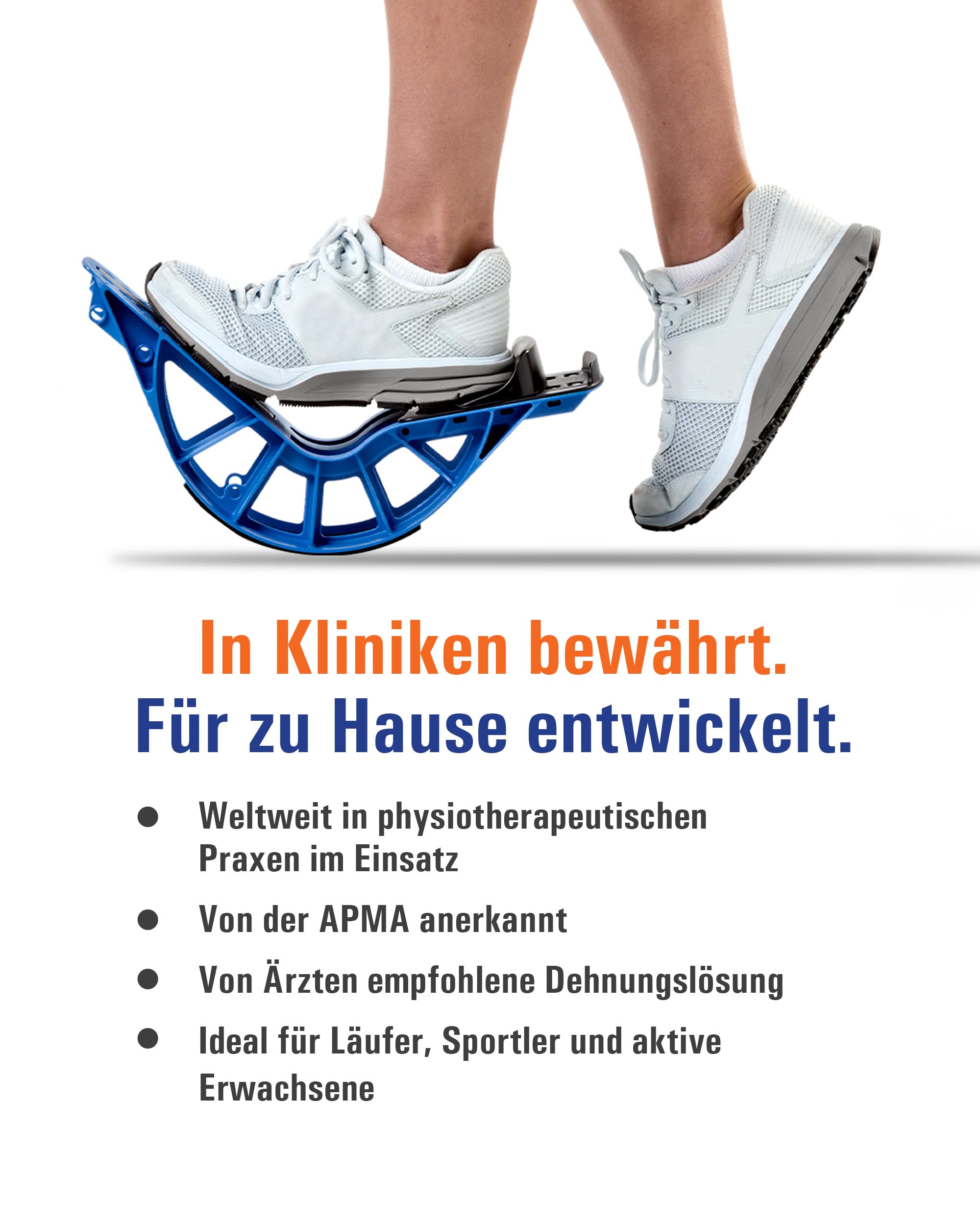 ProStretch Plus Foot Rocker – Wadendehner & Fersenkeil zur Entlastung der Achillessehne bei Plantarfasziitis – Effektiver Wadendehner