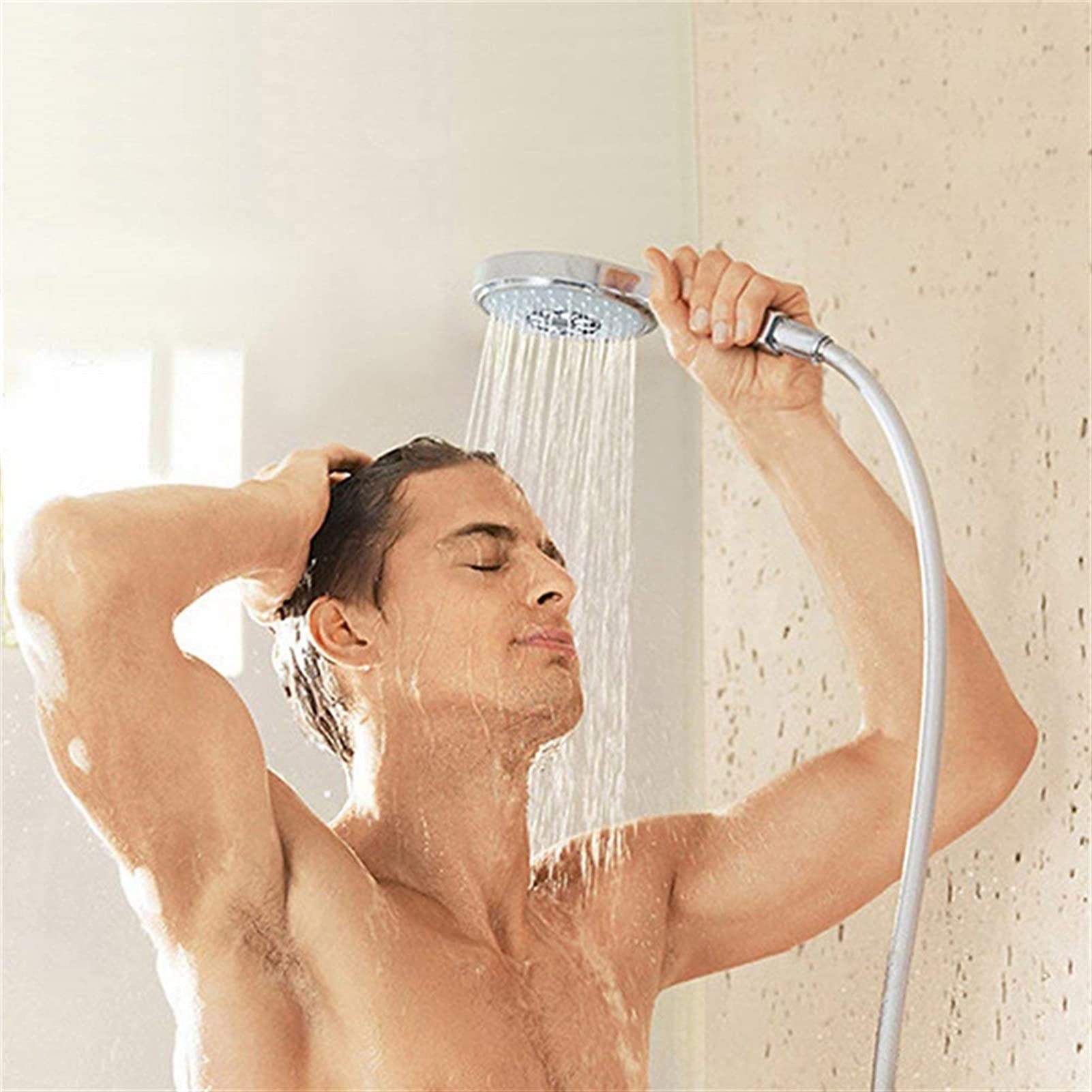 QUNINE Duschschlauch, Duschschlauch für Badewanne, 1,5 m, 2 m, 3 m, 4 m, PVC, Flexibles Raumduschset, Zubehör, explosionsgeschützte Rohre (150) (400 cm) (200 cm)