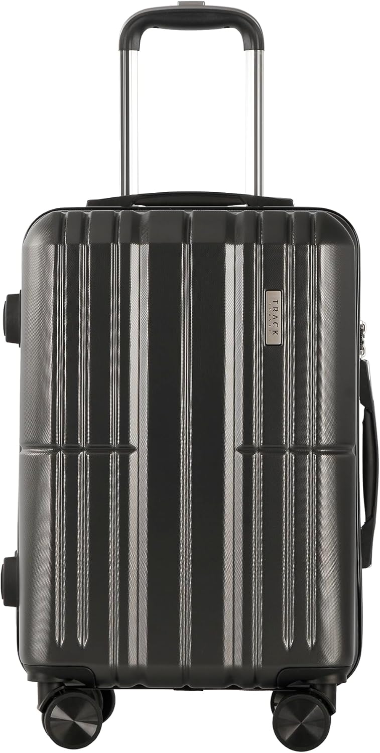 1 Piece Carry on Luggage ABS+PC Hardshell TSA Lock Aluminum Trolley Spinner Wheels (Dark Grey, 1 Piece) 20IN-1PC DARK GREY