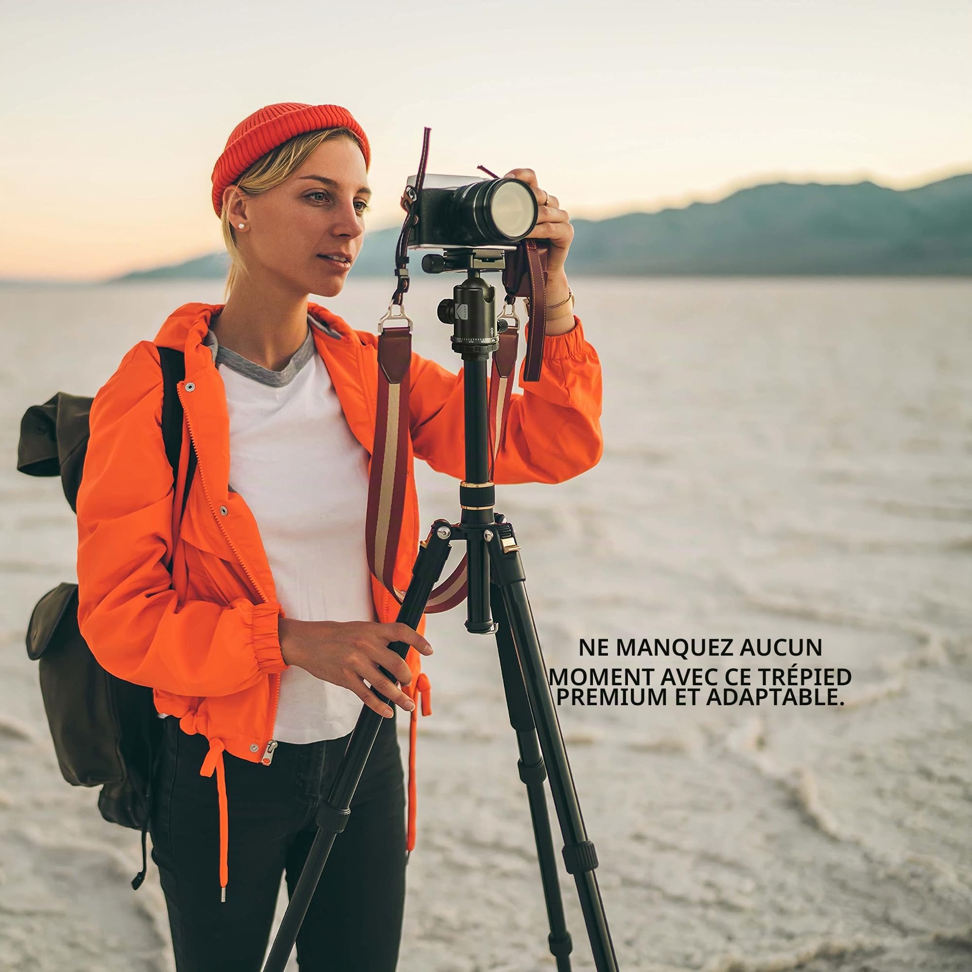 KODAK Trépied et Monopode Photo Gear 63" avec rotule 360° | Support d'appareil Photo Professionnel 2-en-1 Haut de Gamme en Aluminium avec télécommande Bluetooth et Adaptateur pour Smartphone