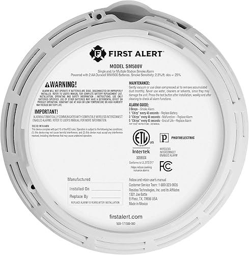 Miniatura 5 de First Alert BRK Interconnect - Alarma de humo a batería con alertas de voz, paquete de 1