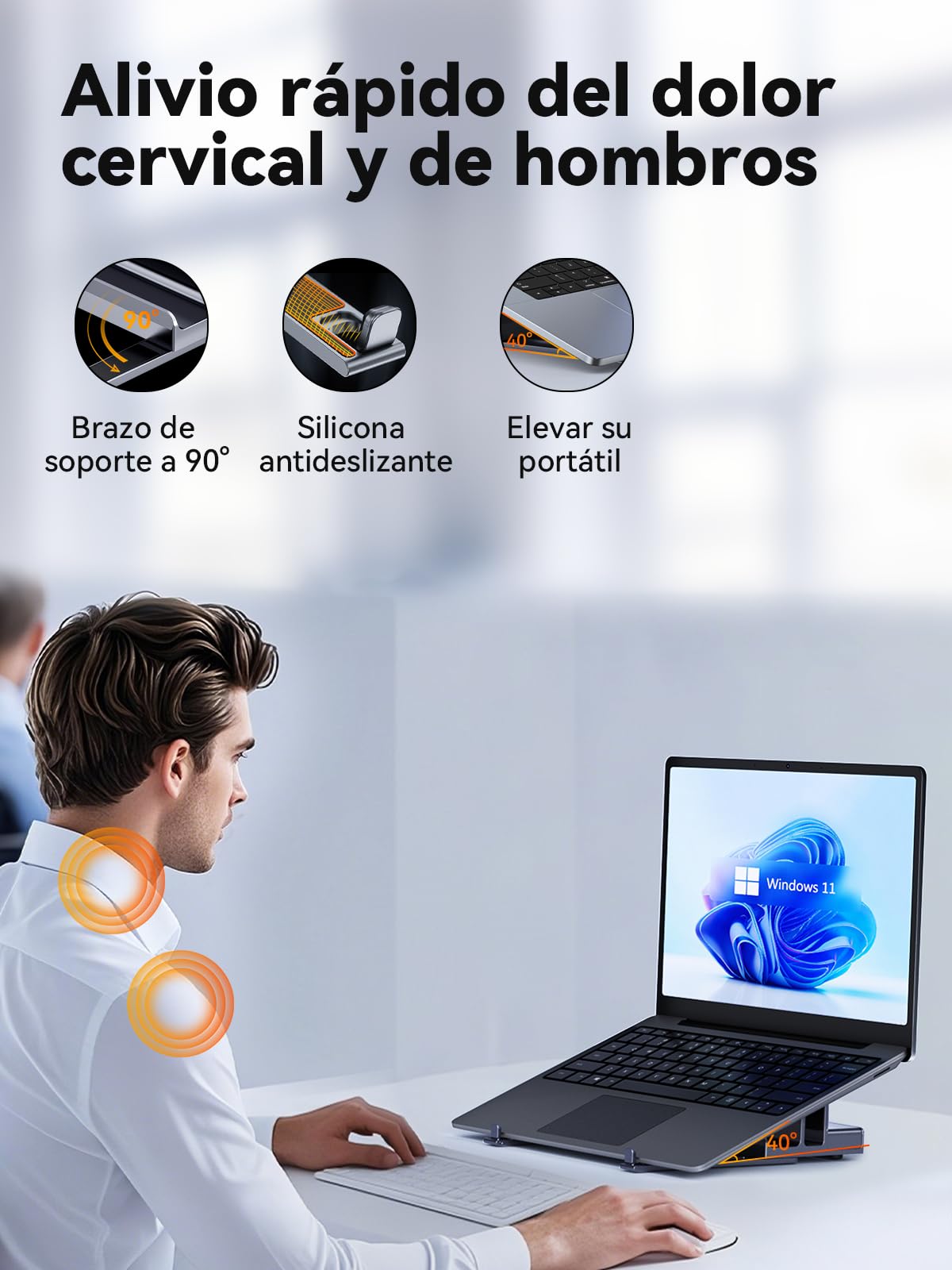 Laptop Docking Station Stand Dual 4K Monitor, QUUGE Dual HDMI Docking Station pour ordinateur Portable, 2 HDMI (Single 4K@120Hz), 2 USB3.0 Ports, 100W PD, RJ45 Ethernet, Gestion de Bureau USB C Dock.