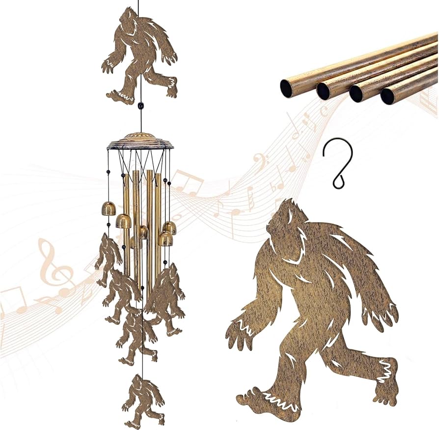 Amazon.com : Bigfoot Wind Chimes Outdoor Sasquatch Decor, Deep