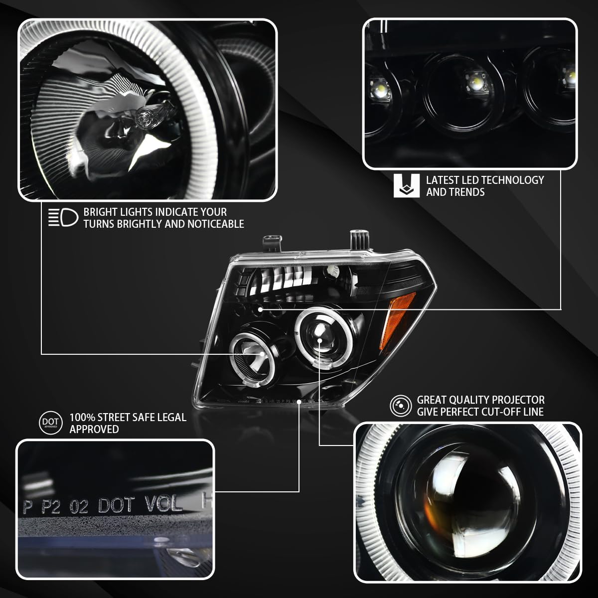 【新品送料込】米国日産 フロンティア、パスファインダー　ブラックヘッドライト Amazon.co.jp: Autozensation 日産パスファインダー フロンティア