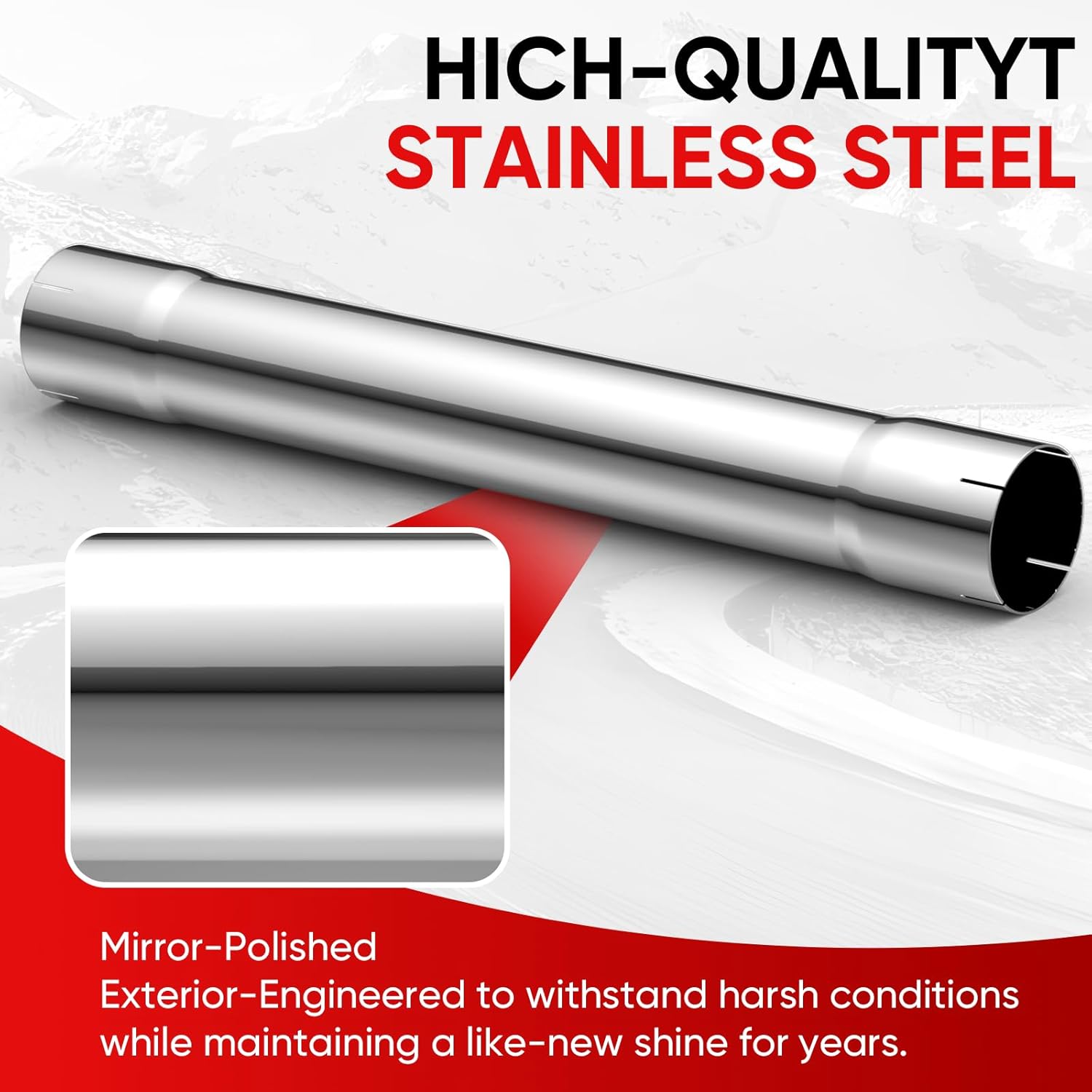 5" Muffler Replacement Pipe,Stainless Steel 30" Length,5" Straight exhaust pipe