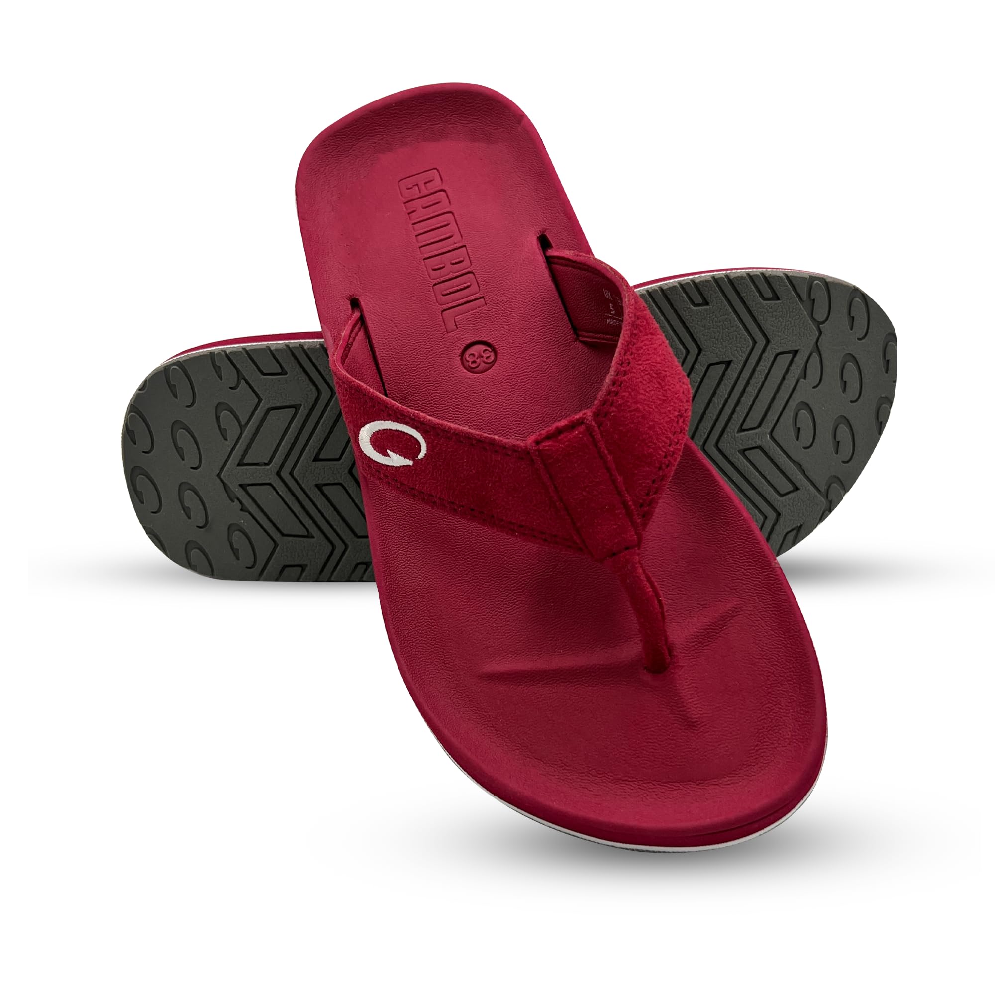 GAMBOL Women’s Flip Flops | EVA Rubber | Elegant Beach Style & Supreme Comfort | Suede-Look Fit with G-BOLD Flip Flop Technology | Ultra-Lightweight for Travel
