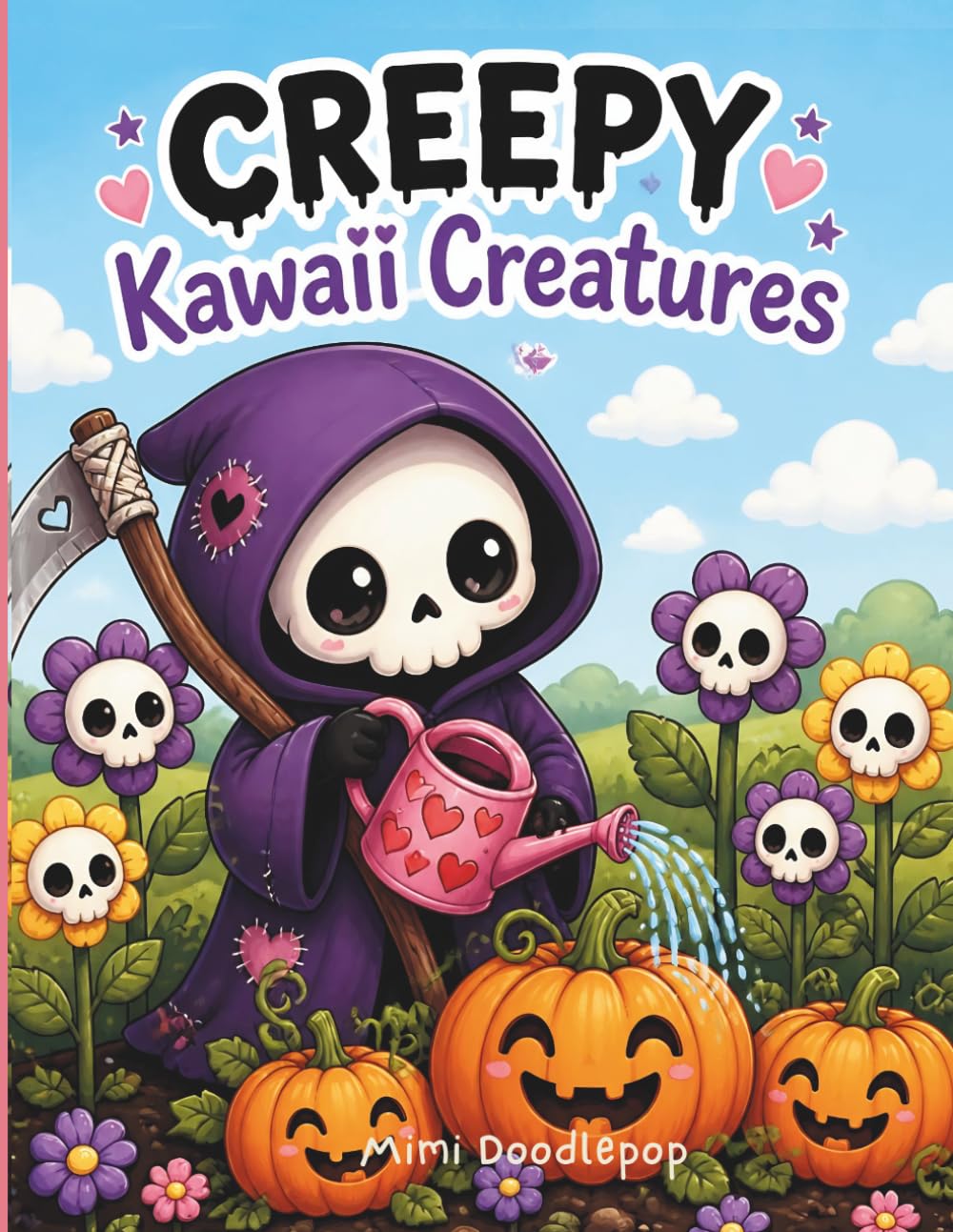 CREEPY Kawaii Creatures: Coloring Book for Adults and Teens Featuring Goth Kawaii and Spooky Cute Creatures Large Print.