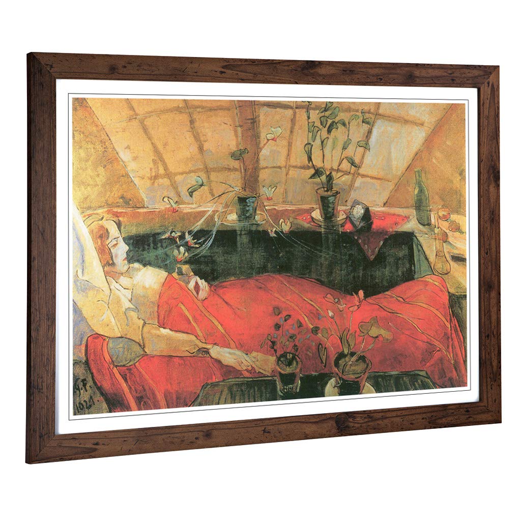 Big Box Art Framed Print of Walter Gramatte Sonia Design | Wall Art Picture | Home Decor for Kitchen, Living, Dining Room, Lounge, Bedroom, Hallway, Office, Walnut, A2 / 24.5x18 Inch / 62x45cm
