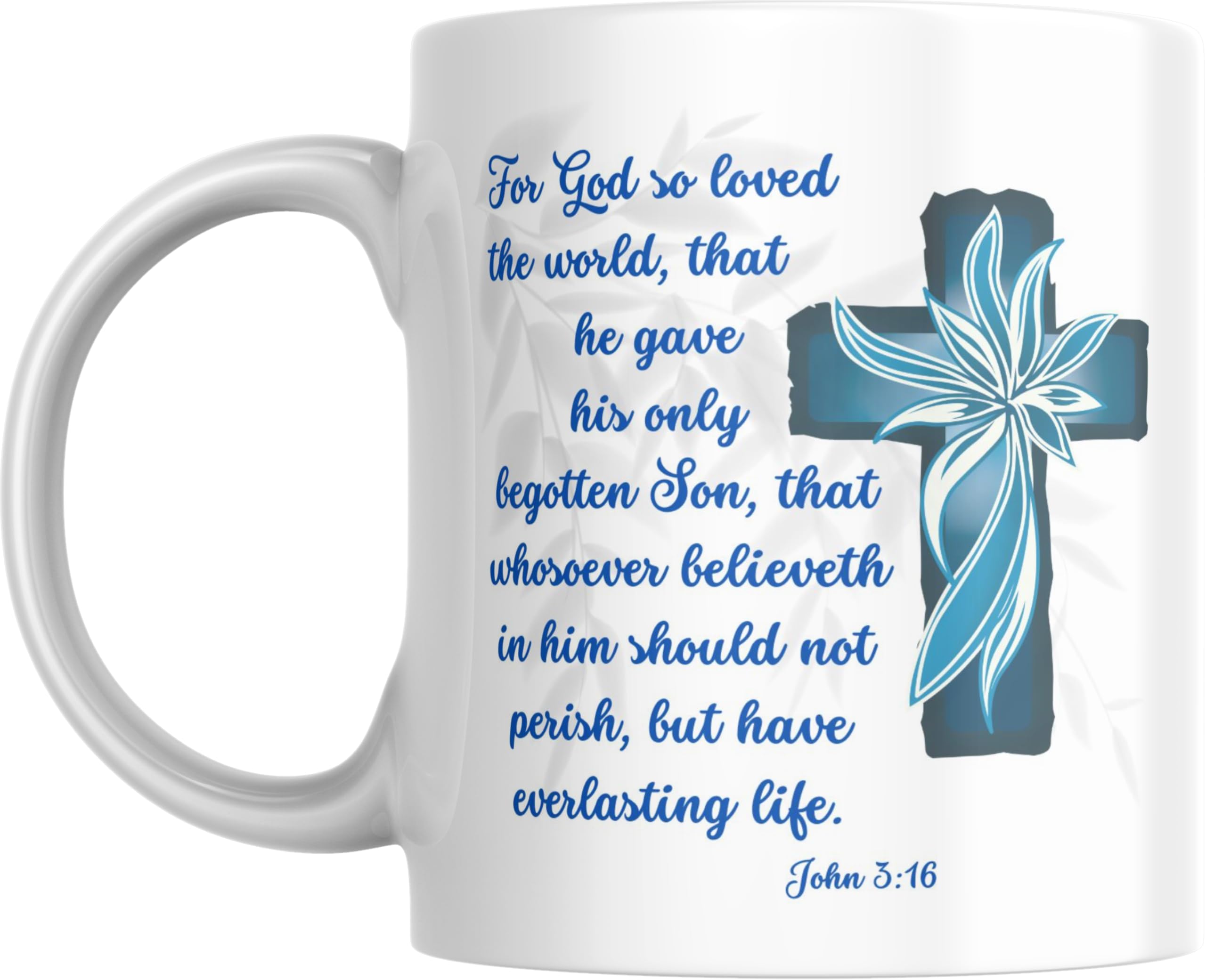 Inspirational Christian Coffee Mug, John 3:16, Gift for Friend, Family, Man, Woman, Christian, KJV, Easter, Christmas