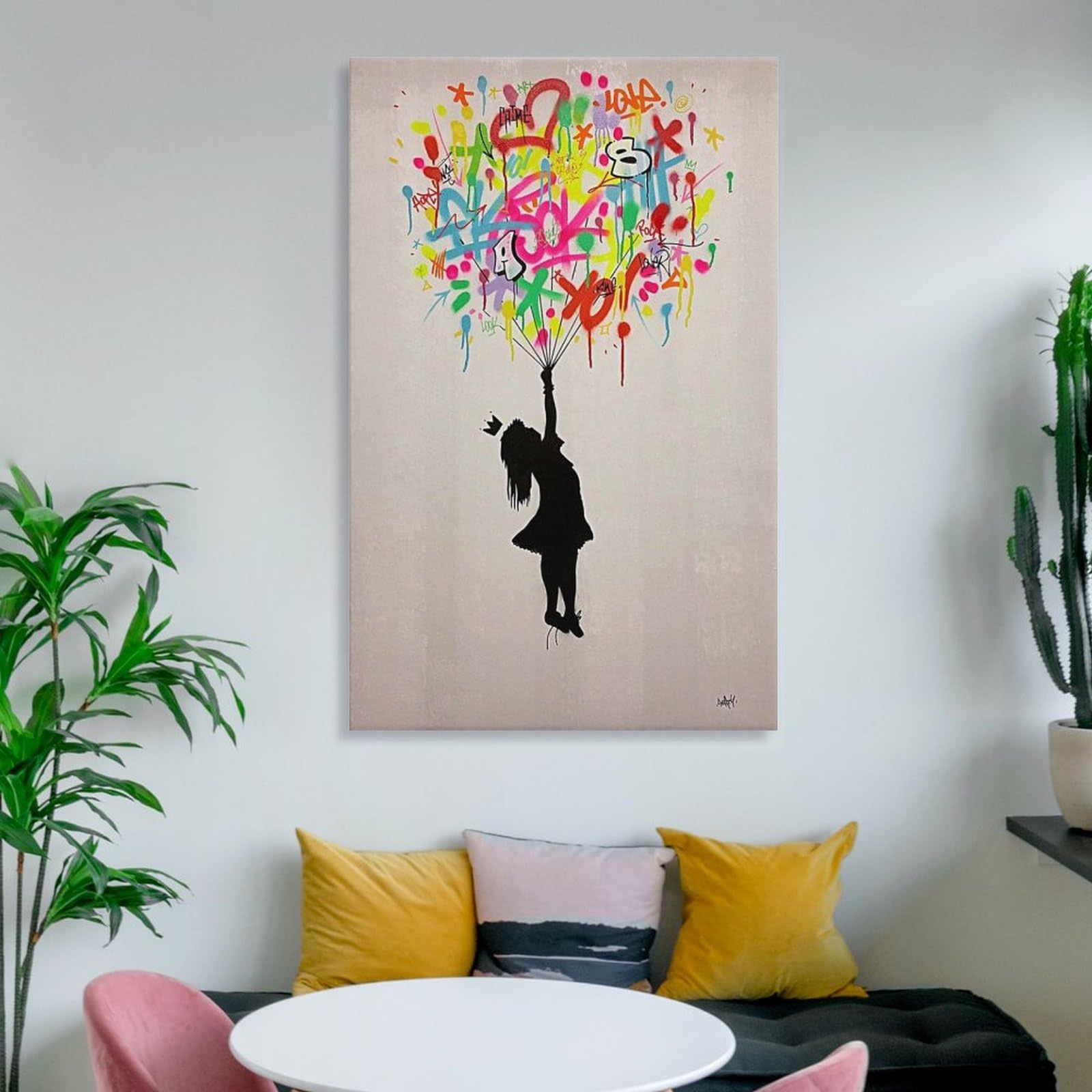 Amazon.co.jp: バンクシー・バルーン・ガール・ペインティング