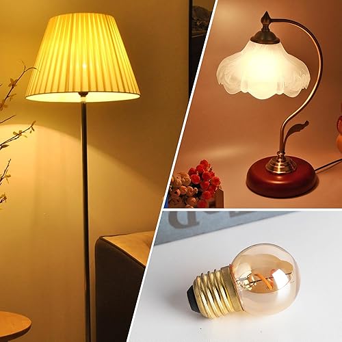 Miniatura 51 de Bombilla LED Edison G40 de bajo vatio, bombilla LED de 1 W, equivalente a 10 W, incandescente E26, base de tornillo, bombillas LED ultra cálidas