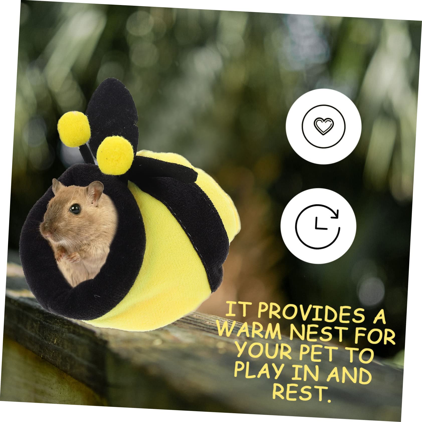 POPETPOP 5piezas Cama Aislante para Hámster y Mascotas Pequeñas Nido De Fleece y para Cobayas y Erizos Diseño De Invierno Color para Pequeños Roedores