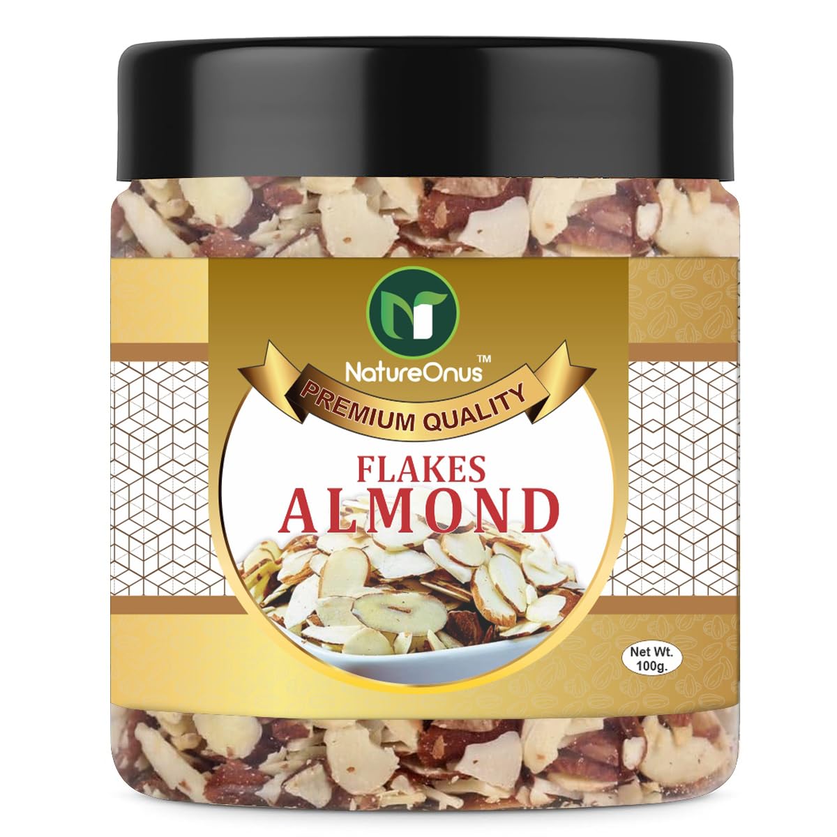 NatureOnus Natural Almond Flakes with Skin 100g (Product of USA) Blanched Sliced Almond | Badam Flakes For Topping On Cake,Milk,Salads | Perfect for Garnish, Baking and Salads (B0CSWRS4Y5) Amazon Price History, Amazon Price Tracker