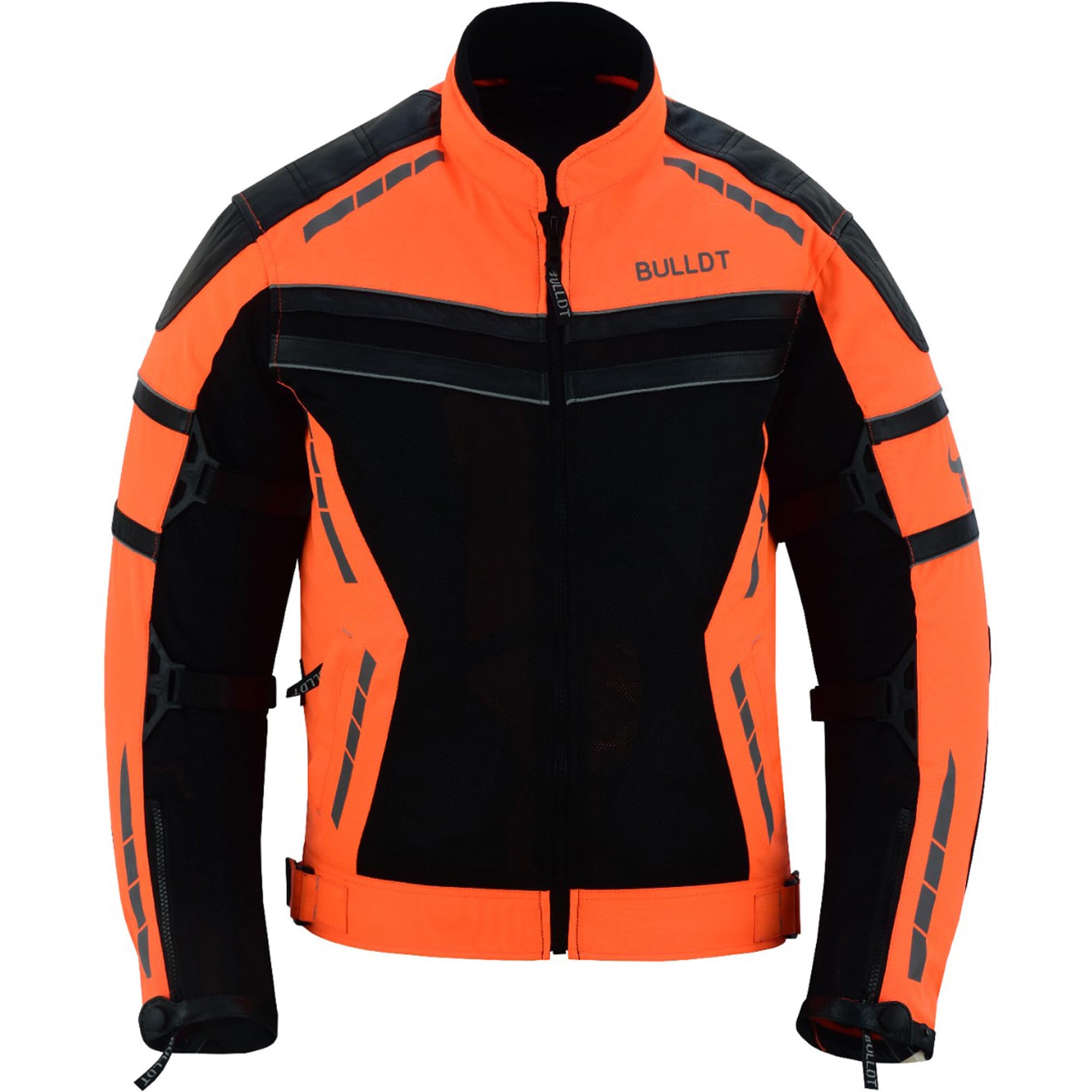 BULLDT Motorradjacke Herren sommer mit abnehmbar CE-Protektoren & Thermo-Futter - leichte Sommerjacke ATV Quad Scooter mit Tech-Mesh-Netz 360° Sicherheits-Reflektoren & Zipper-Taschen