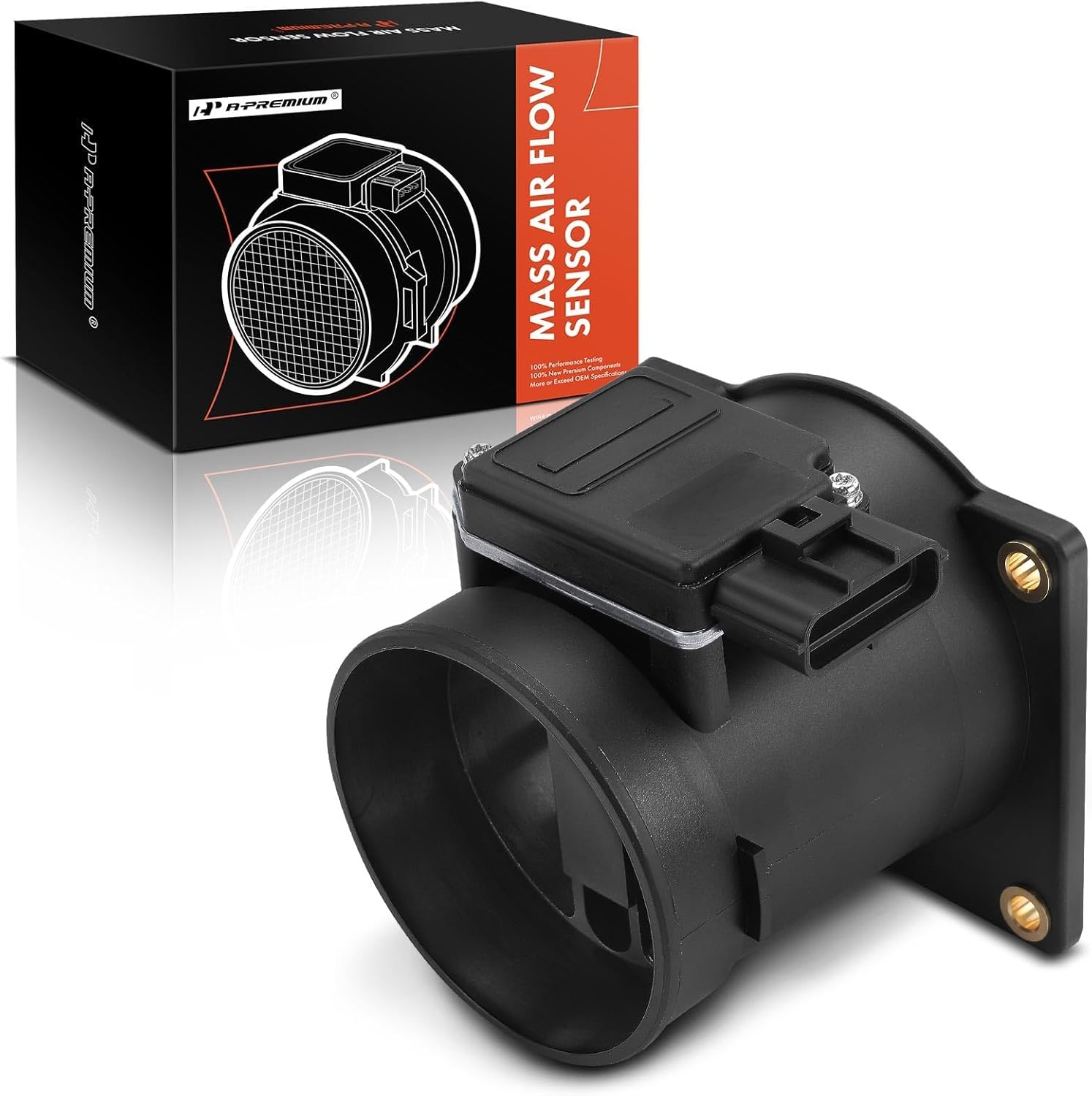 A-Premium Mass Air Flow Sensor Meter [4-Pins] Compatible with Ford Mustang 1999-2001 & Lincoln Continental 1998-2002, V8 4.6L, Replace for# F6UF12B579AA, 2131044