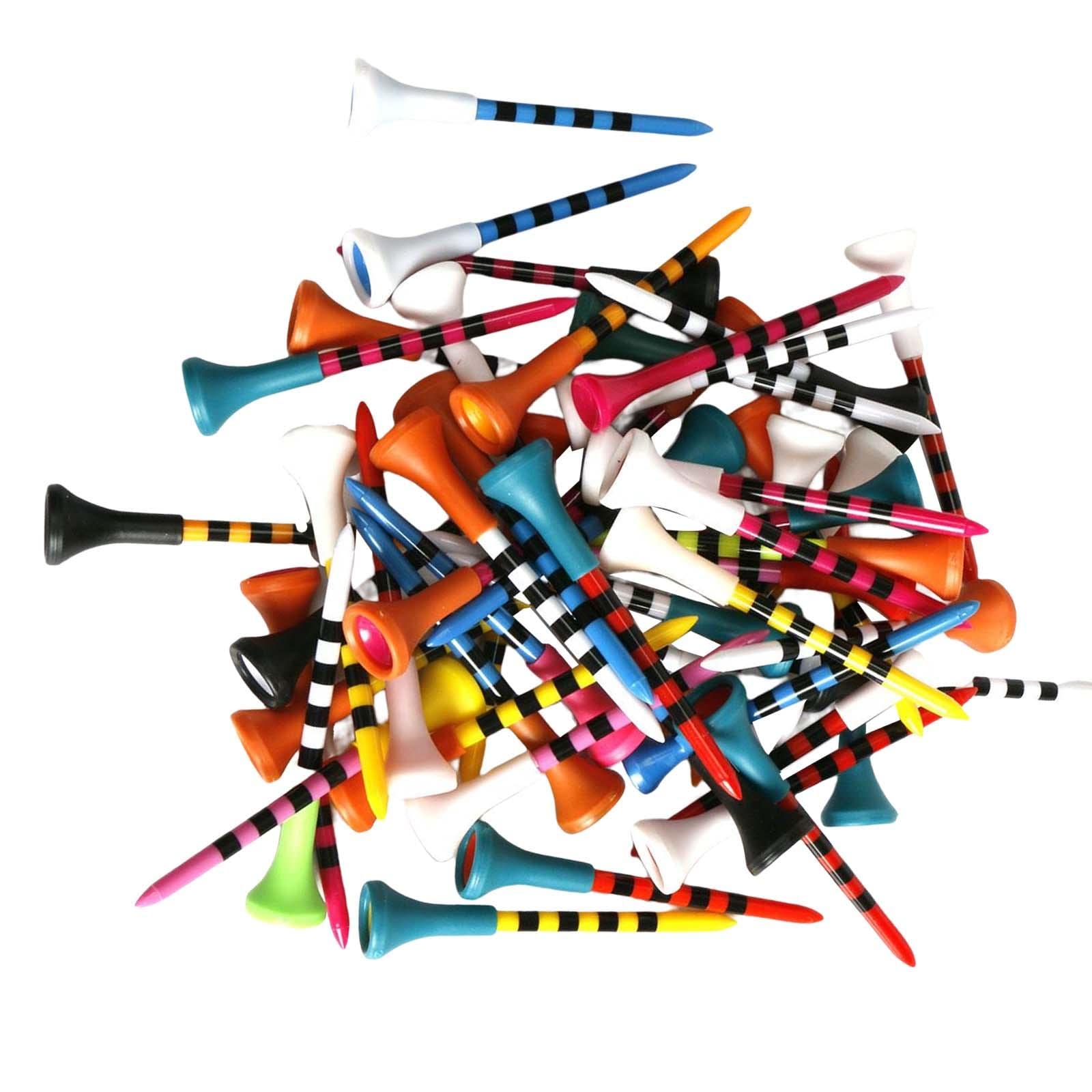 Gummi-Golf-Tees, unzerbrechlich, tragbar, langlebig, stabil, für Sportzubehör, 7 x 1,7 cm, mehrfarbig, 7 x 1,7 cm
