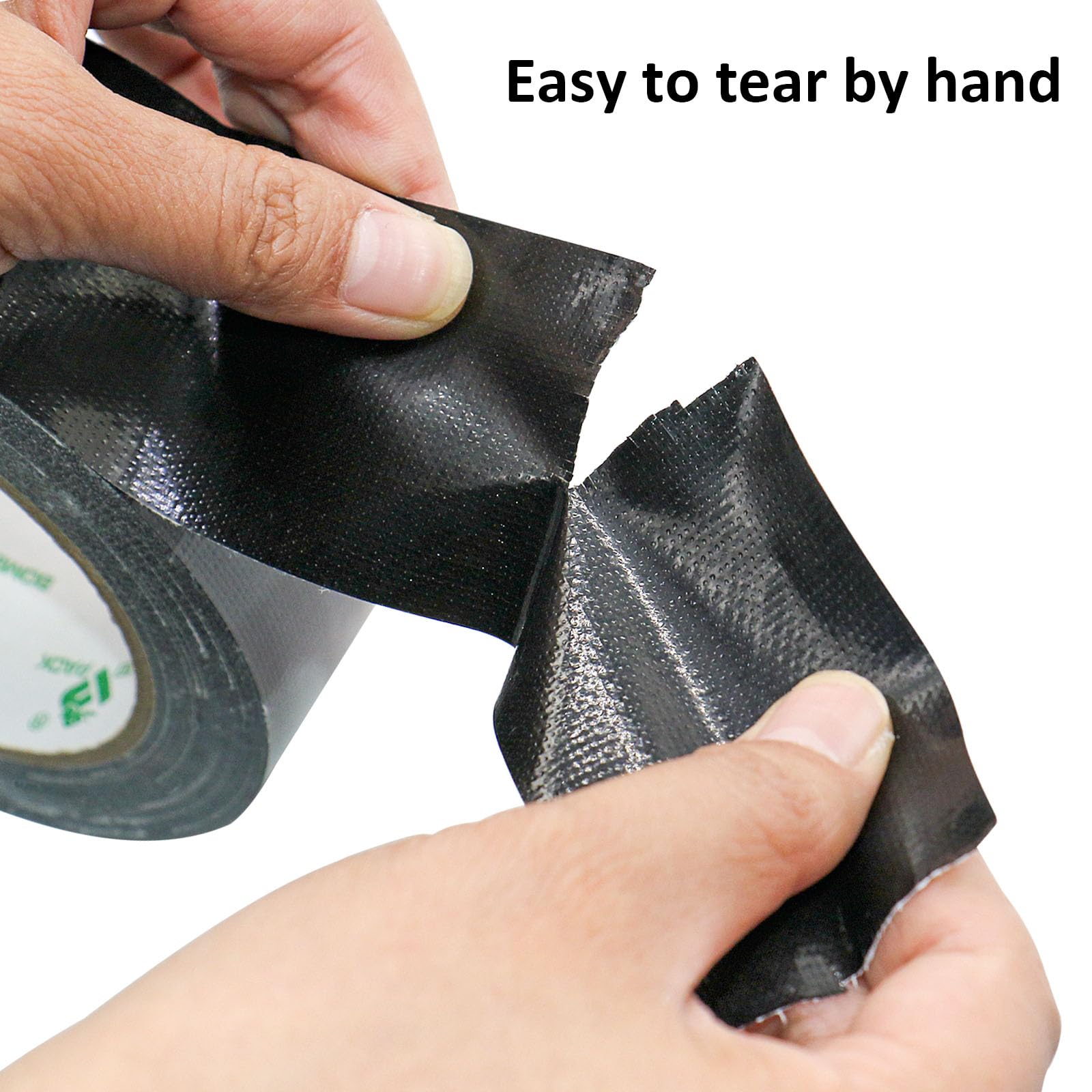 BOMEI PACK Cinta adhesiva de tela negra, 12 rollos de 48 mm x 30 yardas, cinta adhesiva reforzada resistente al agua para fijar reparaciones, cajas de etiquetado de manualidades, sellado y flejes para
