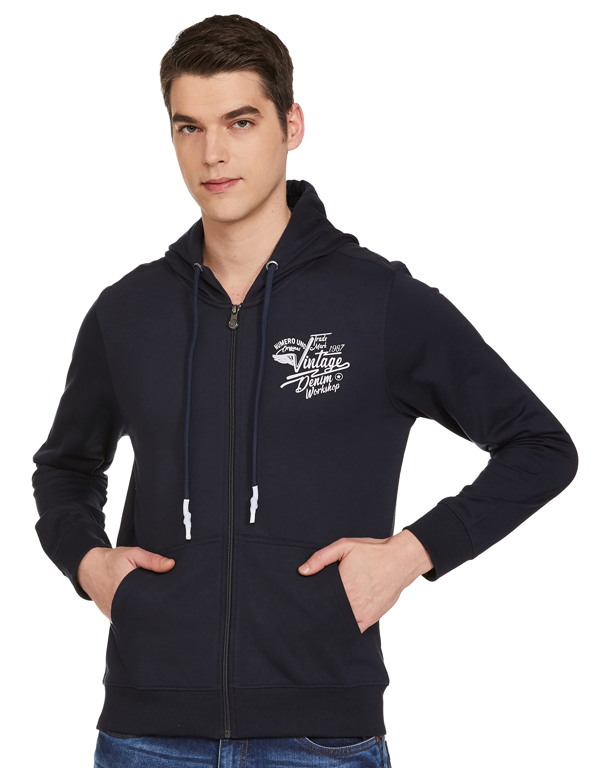 Mens Long Sleeve Casual Sweatshirt,L Navy-image-32