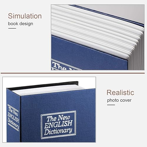 Vista 44 de Jssmst SM-BS04 – Caja fuerte de metal para el hogar con cerradura de combinación en forma de libro como distracción 2017, negro