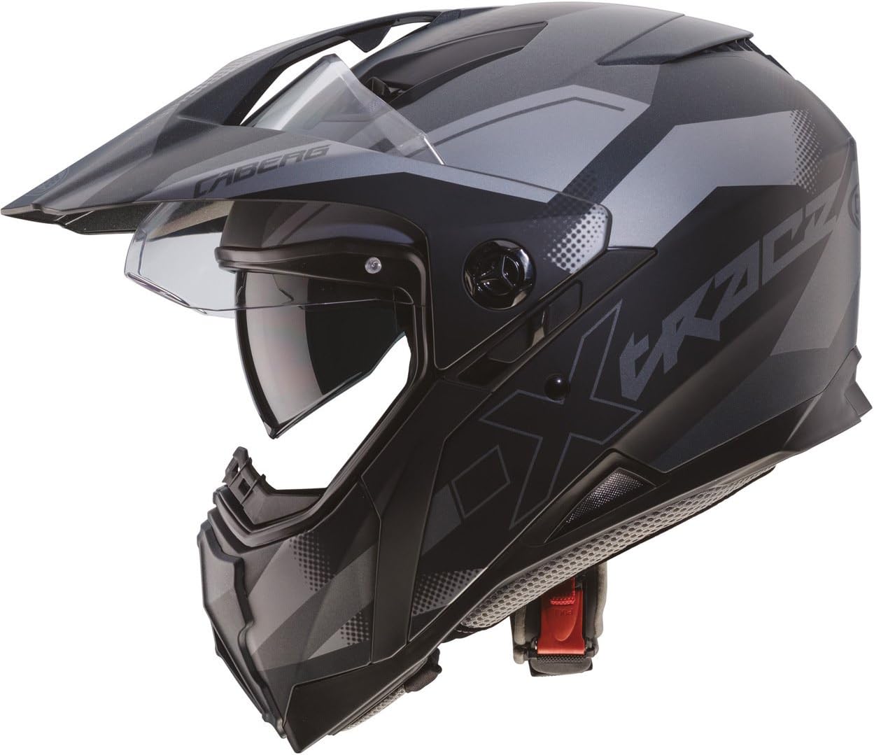 Caberg Casco Xtrace, Nero Opaco/Antracite/Argento, Taglia XS : Amazon.it:  Auto e Moto