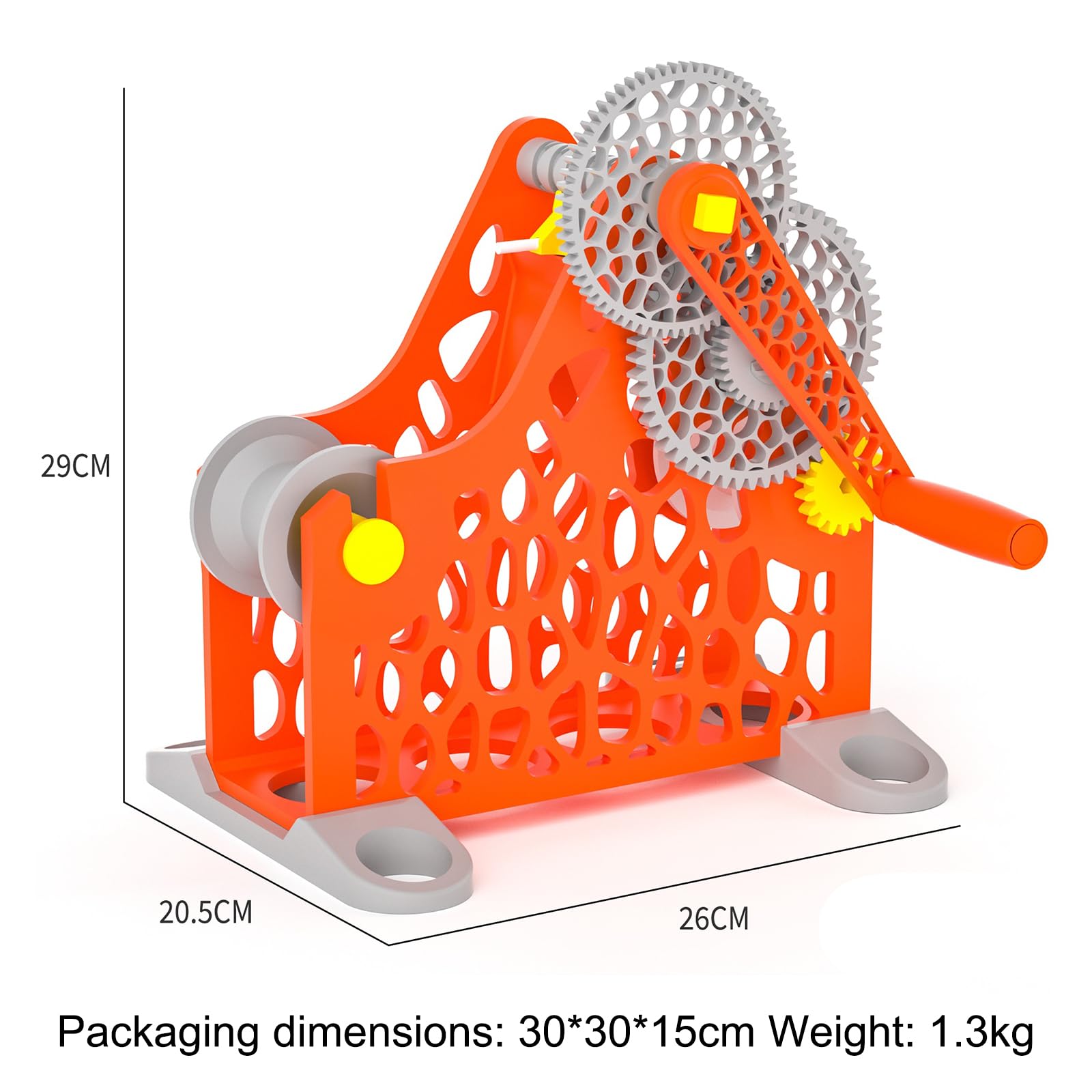 Korbowa rolka filamentu do drukarki 3D, szpula filamentu do drukarki 3D z korbą, odpowiednia do szpuli 1 kg i schludnego zwijania bez plątania (pomarańczowy, ręczny)