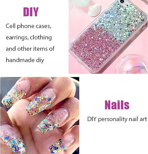 Miniatura 4 de Purpurina corporal plateada, gel de purpurina facial, lentejuelas de sirena, labios, ojos, uñas, maquillaje corporal con purpurina, líquido