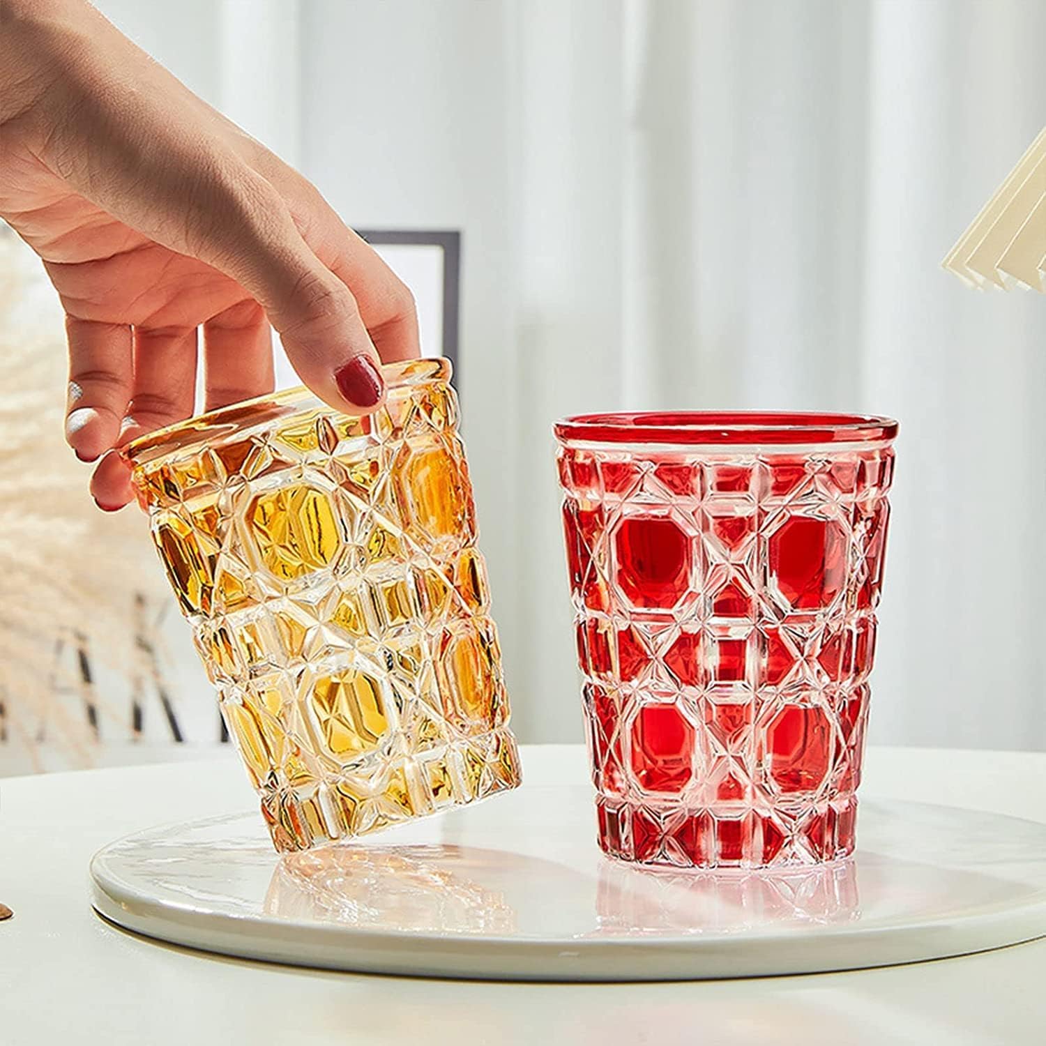 Bicchiere in vetro colorato per uso in bagno per collutorio tazza tazza tazza porta spazzolino da denti