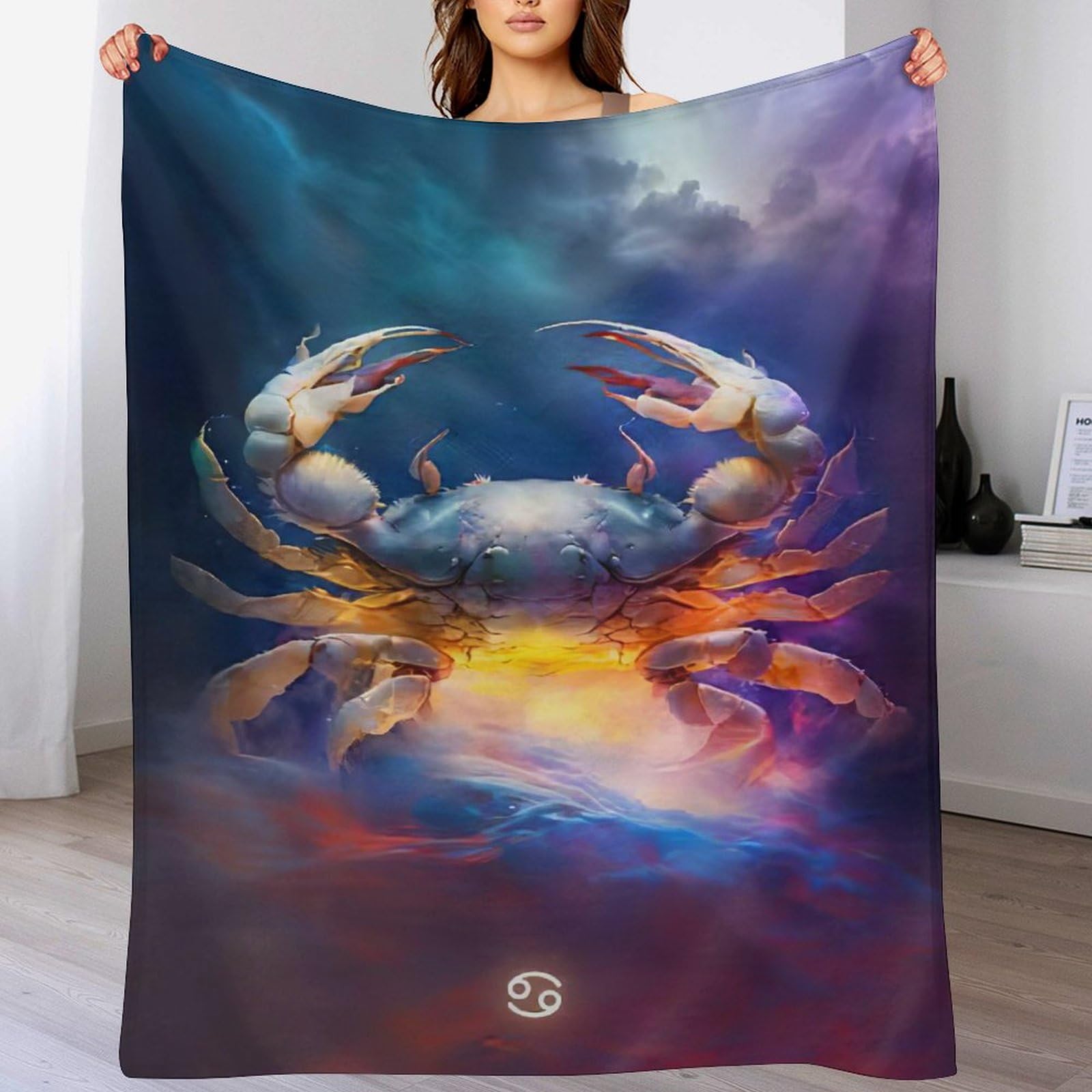 Couverture crabe pour des soirées cocooning confortables sur le canapé