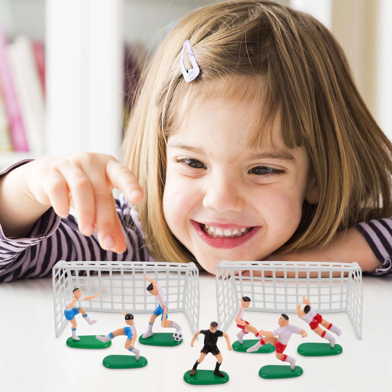 Housoutil Miniature Dollhouse Football Trophy Cup Model 3.5 Inch Soccer Cake Decoration for Kids Theme Party and Collectors - Image 3