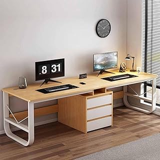 HSSTYLE Computer Desk with Drawers Office Desks for Home Work Reversible Gaming Desk PC Table Computer Desk