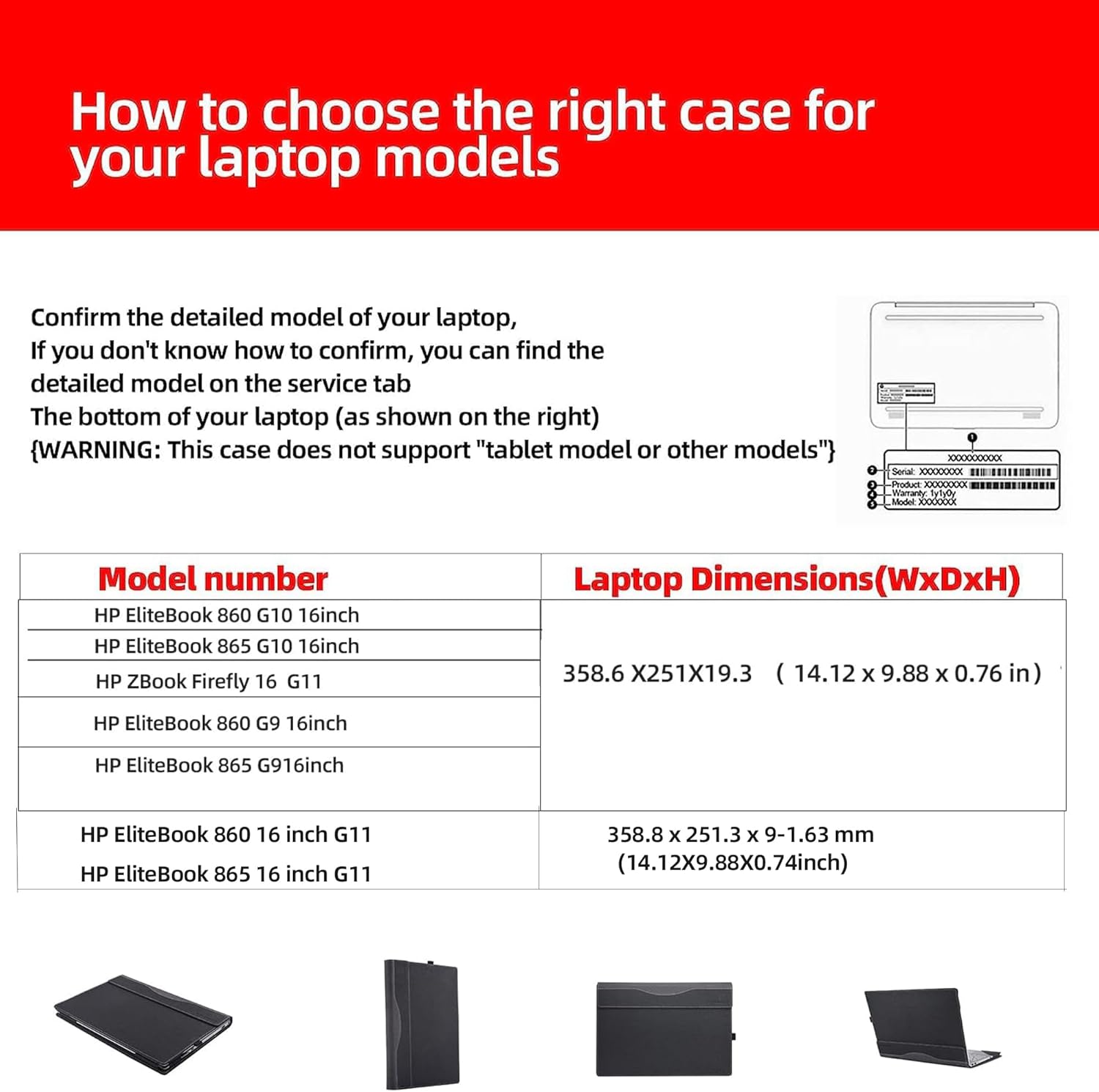 Laptop Case Cover 16" for HP EliteBook860 G10 |EliteBook865 G10 | EliteBook 860/865 G11 | EliteBook860 G9 |EliteBook 865G9 16in Notebook Sleeve Detachable Protective Back Shell (Blue)