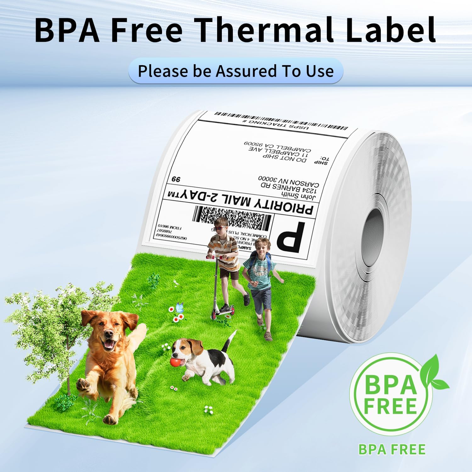 Phomemo 4X6 Thermal Labels - Shipping Labels, Thermal Printer Label, Roll Label for Shipping Label, Address, Mail, Compatible with Zebra, Munbyn, Rollo, Polono, Nelko, Pack of 500, White - Image 3