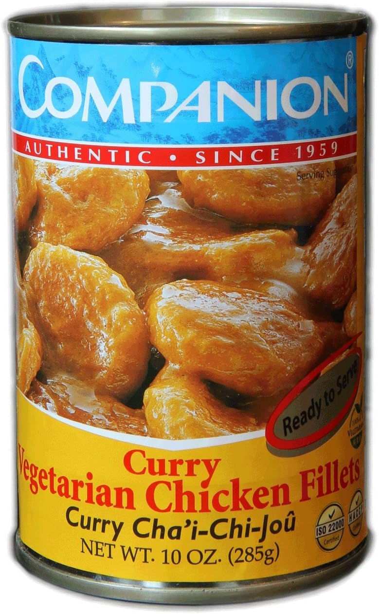 Companion - Curry Vegetarian Chicken Fillets, 10 oz. Can (Pack of 12)