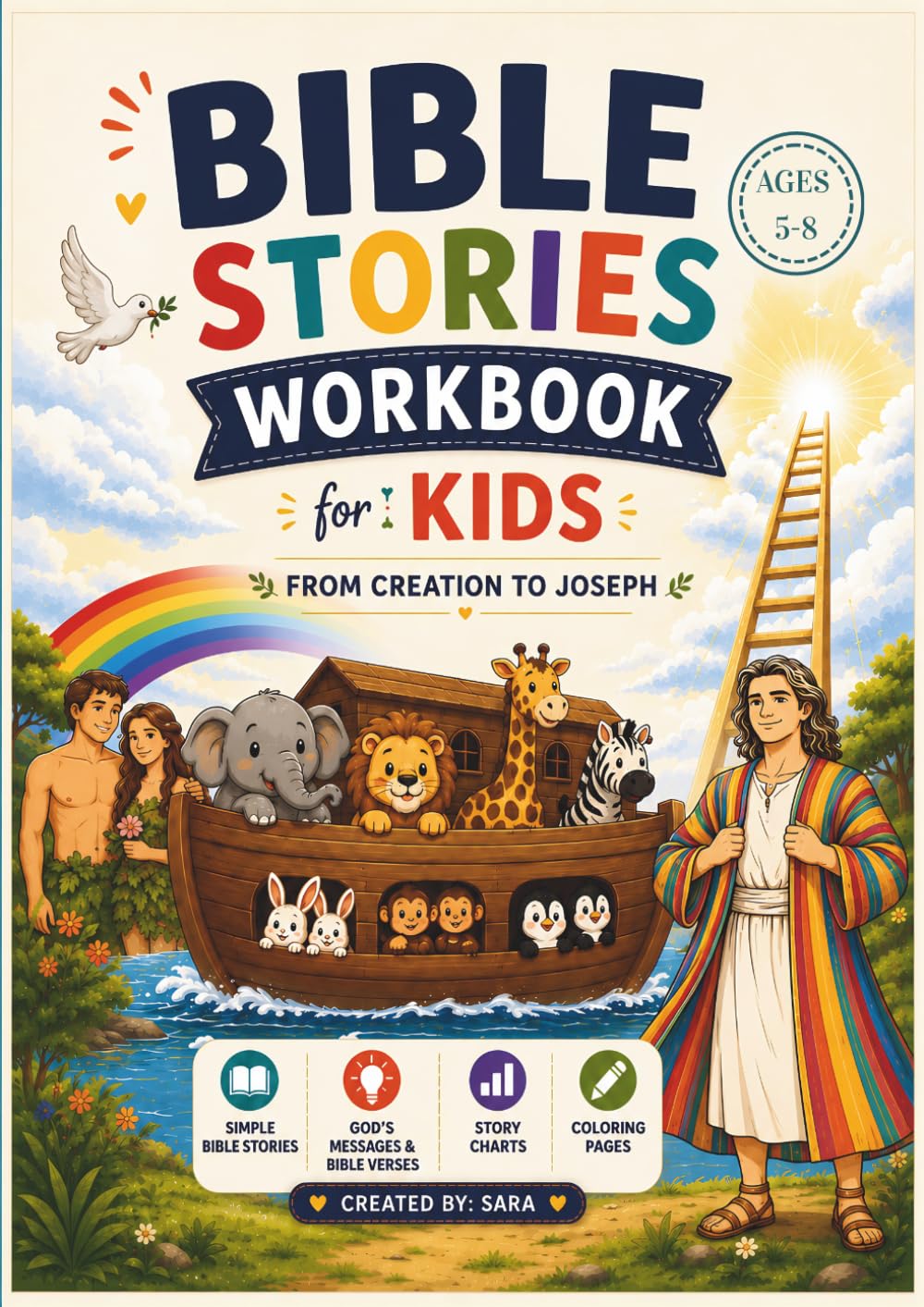 Bible Stories Workbook for Kids: Genesis Stories From Creation to Joseph