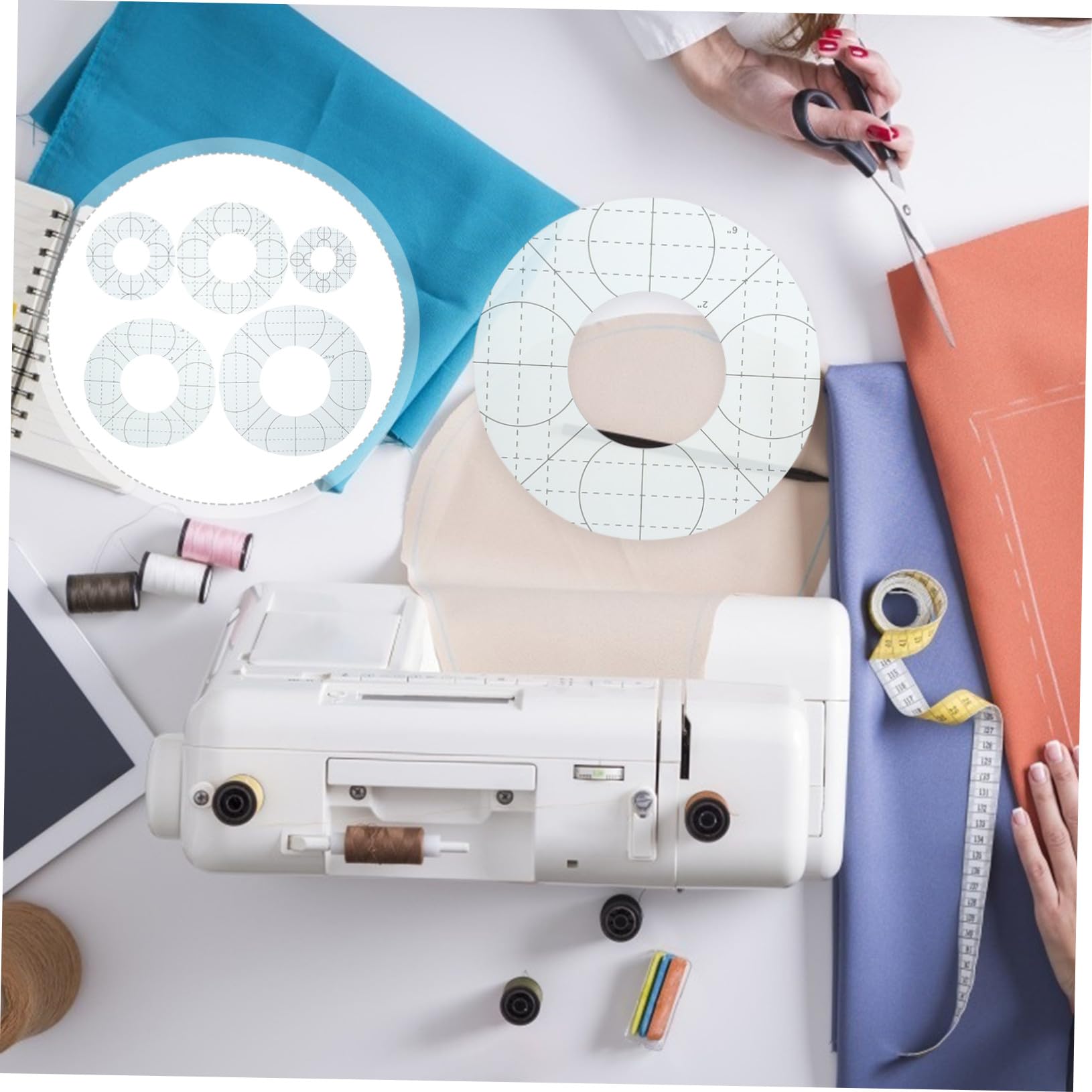 Hemobllo Strumenti per Cucire Patchwork in Acrilico 5 Pezzi, Righelli per Trapuntatura Multifunzione per Hobby Fai da Te, Adatti a Casa, Sartoria e Laboratorio Creativo