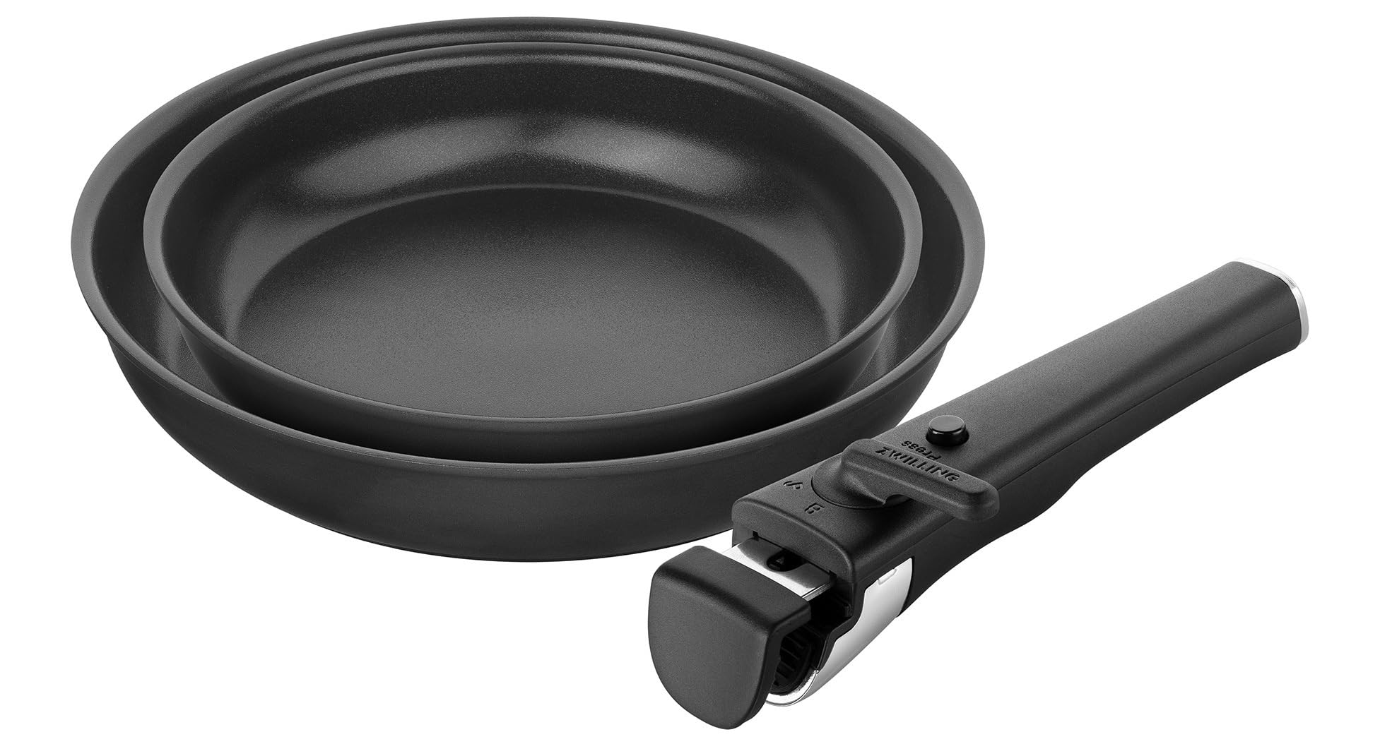 ZWILLING Unlock 3-częściowy zestaw patelni (24, 28 cm + uchwyt) z powłoką ceramiczną, aluminium
