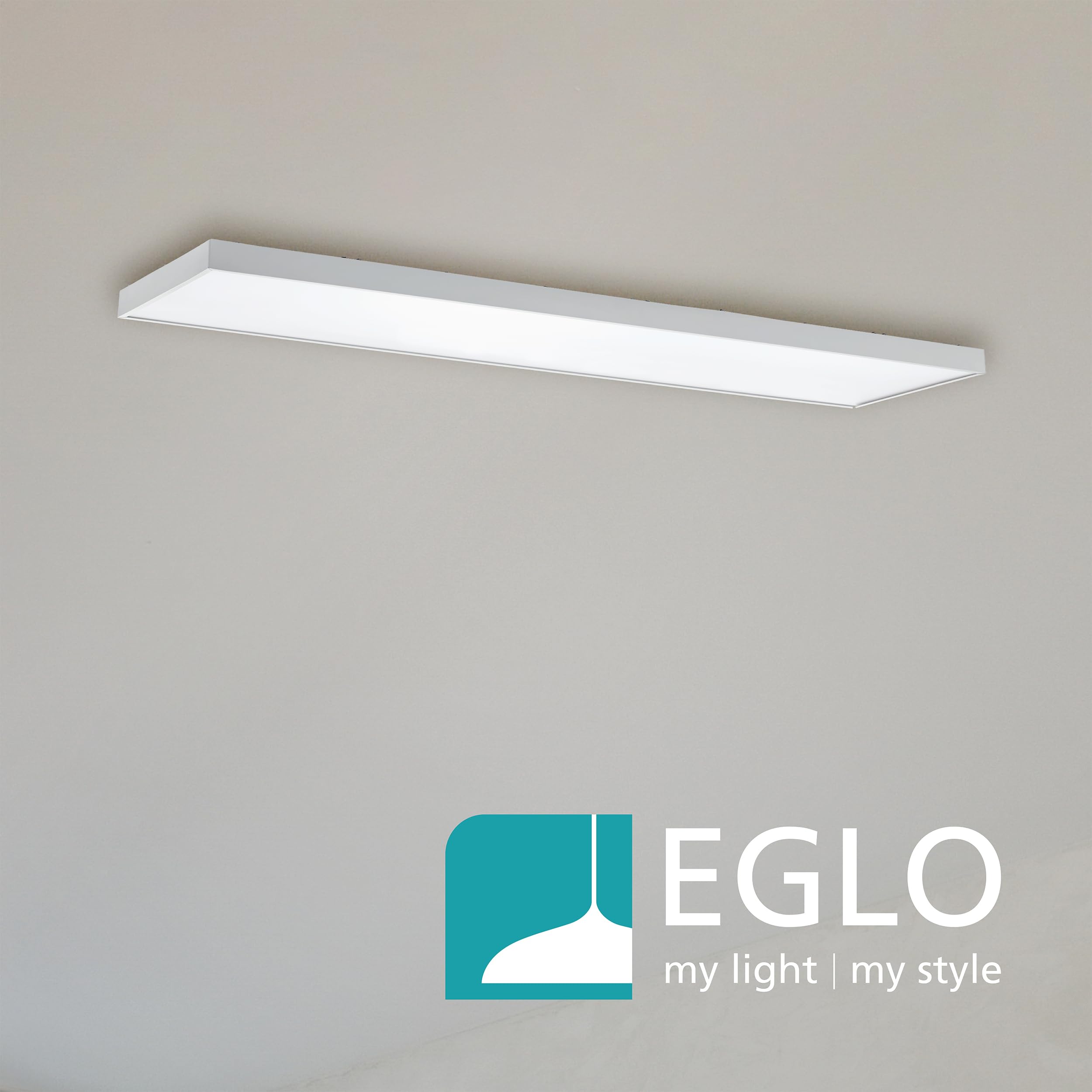 EGLO LED Panel Piglionasso, 120 x 30 cm, 4500 Lumen, Deckenlampe rechteckig | Küchenlampe, Bürolampe, Deckenleuchte neutralweiß