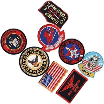 Goose Nick Bradshaw 8pc Iron On Sew on Patch Set