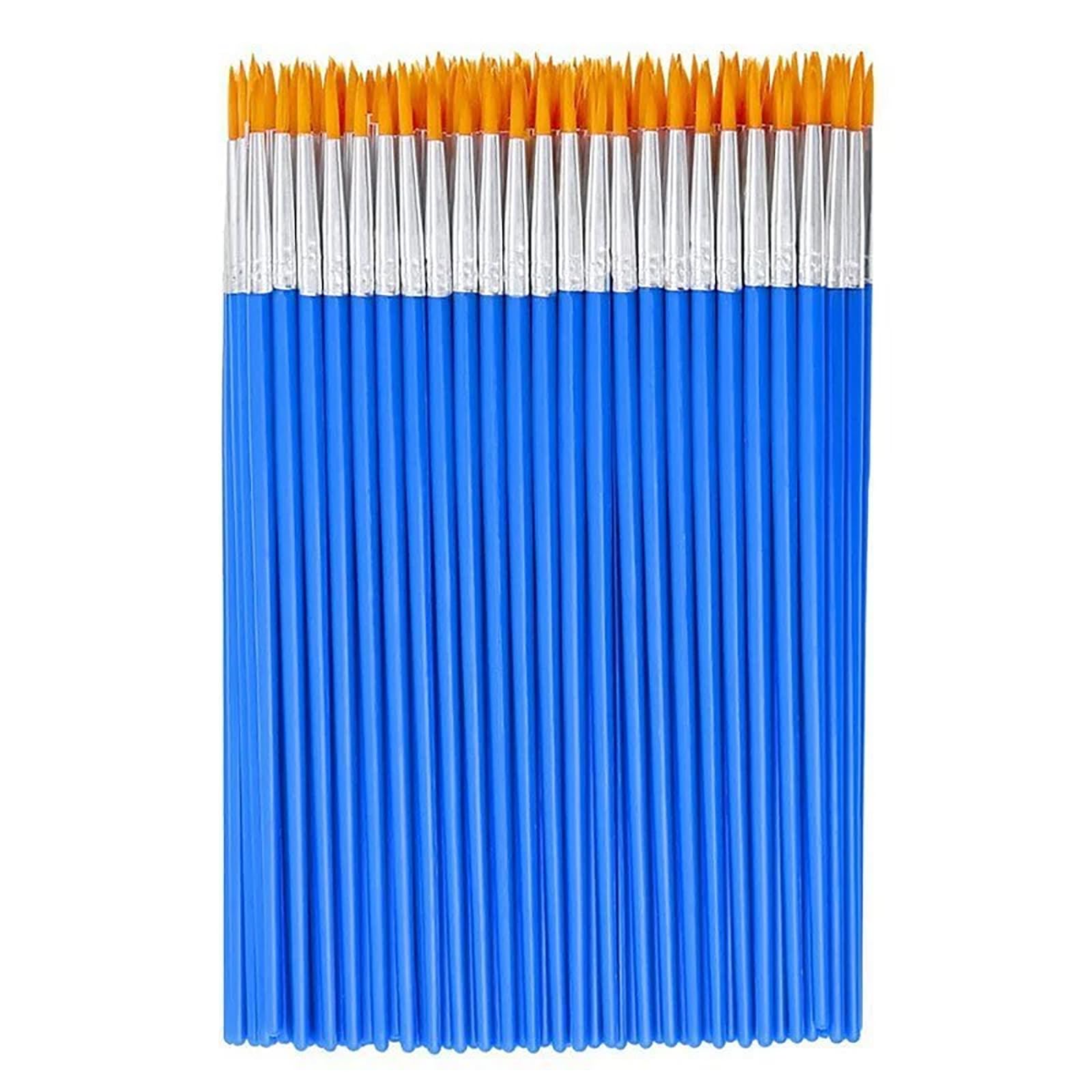 YFFSFDC 極細 丸筆 絵筆 勾線筆 面相筆 100本セット 塗装 ペイントブラシ プラモデル DIY モデリング 画材筆 水彩筆 (勾線筆（ブルー）)