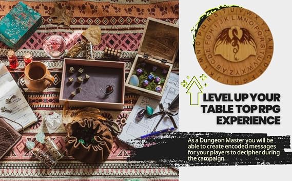 Dragon Cipher Wheel - Accessory for Table Top Gaming
