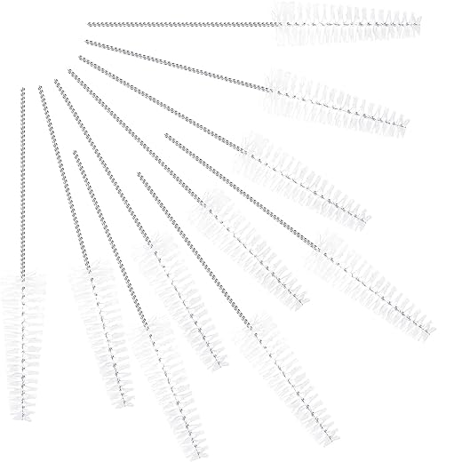 Hearing Aid Cleaning Tool Hearing Aid Vent Tube Brush Tube Cleaning Tool Small Pipe Brush for Clean Small Holes or Pipes (10 Pieces)